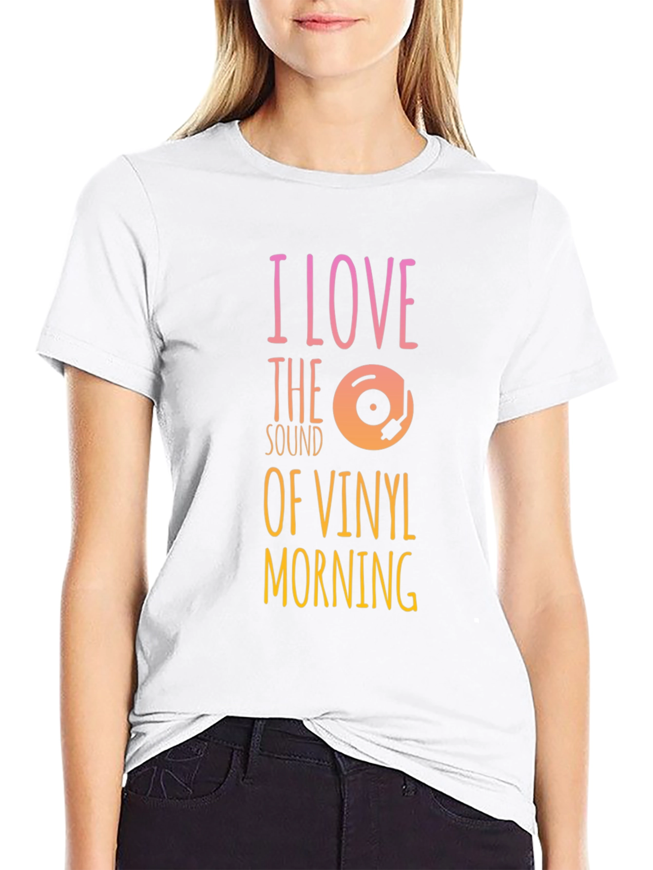 I Love the Sound of Vinyl Morning T-Shirt
