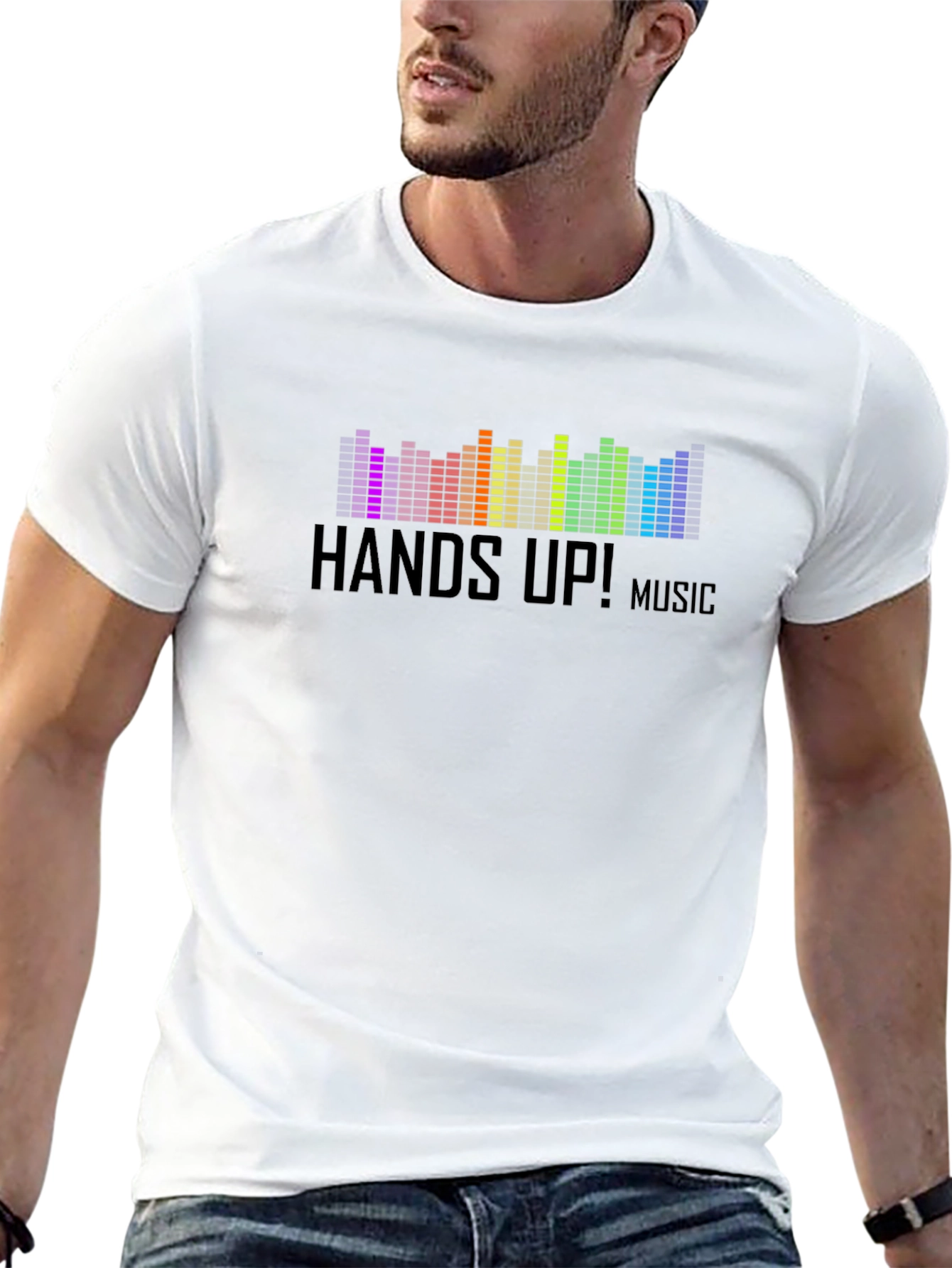 Hands Up! Music Graphic T-Shirt