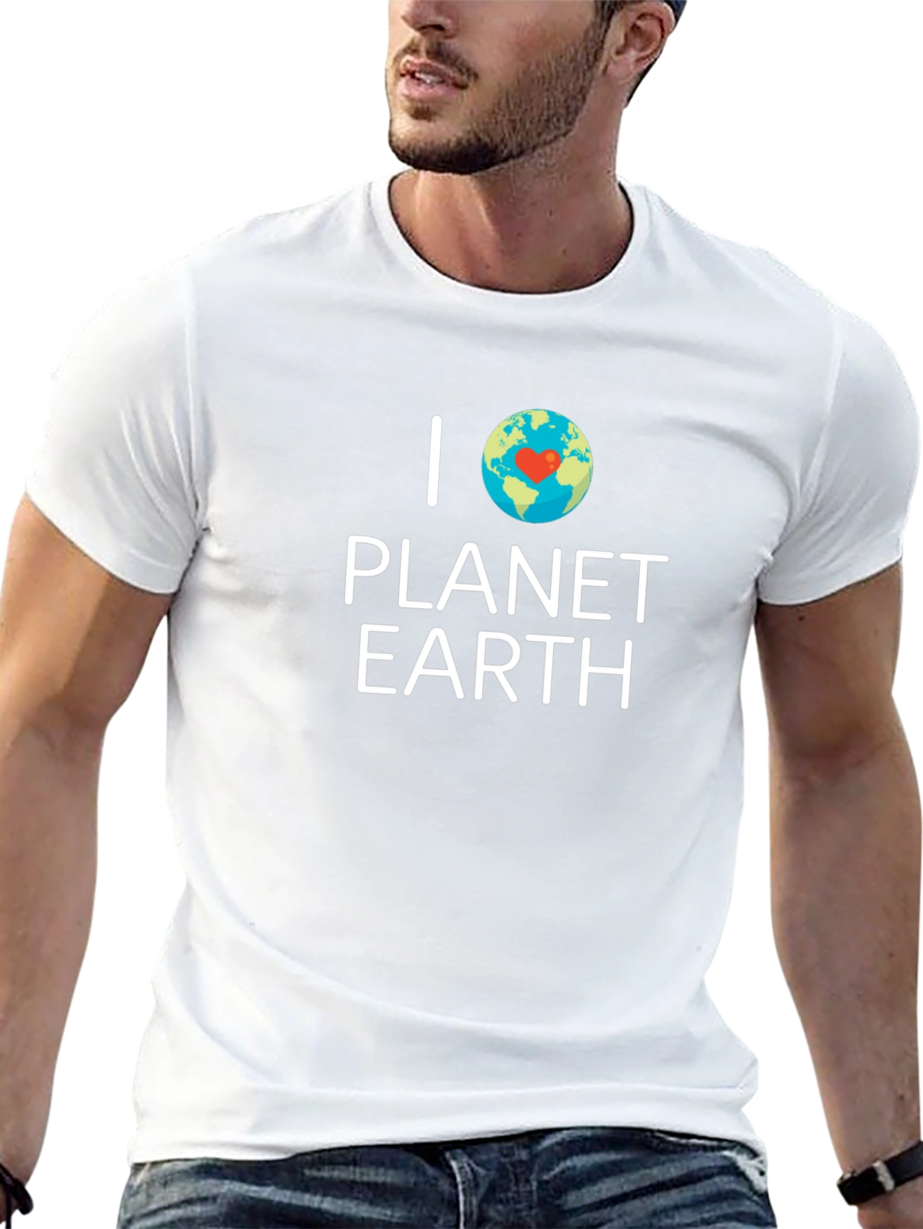 I Love Planet Earth Graphic Tee - Black