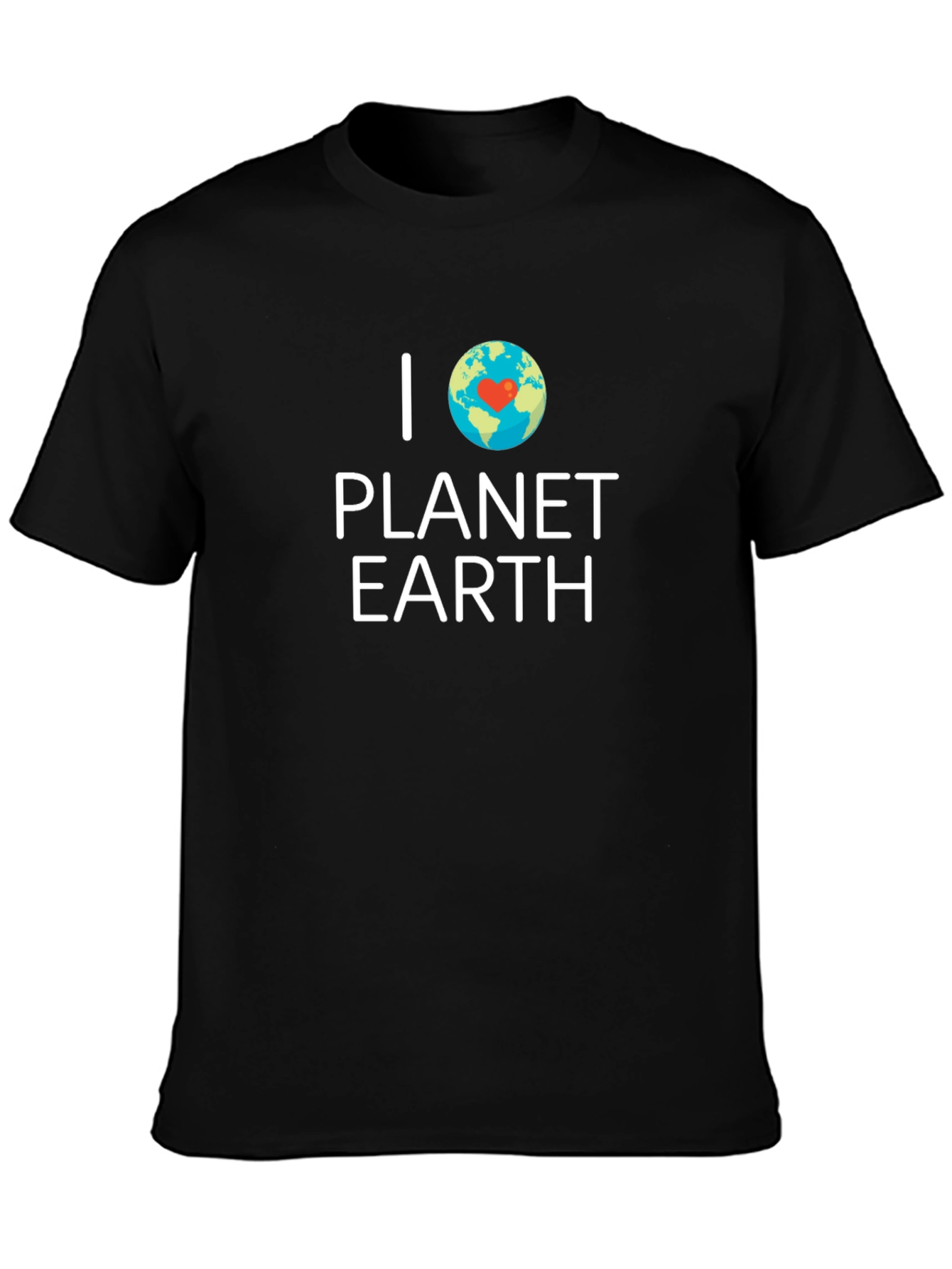 I Love Planet Earth Graphic Tee - Black