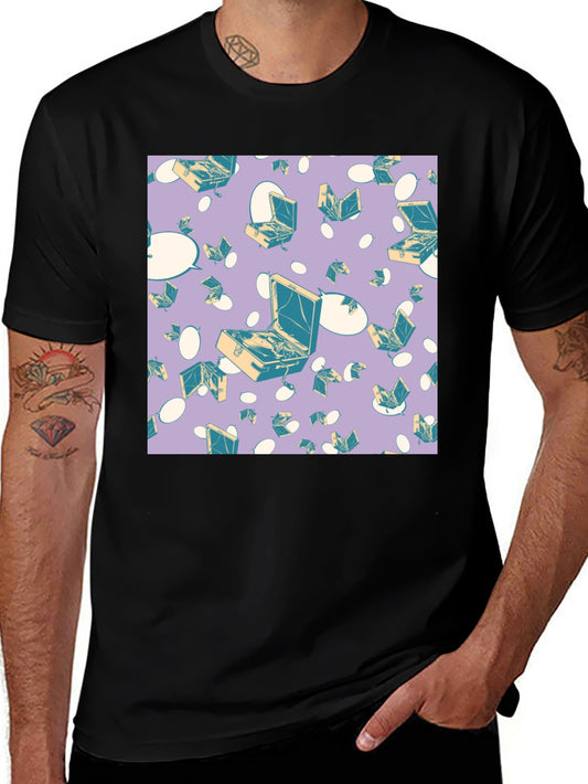Retro Suitcase Pattern T-Shirt - Vintage Style