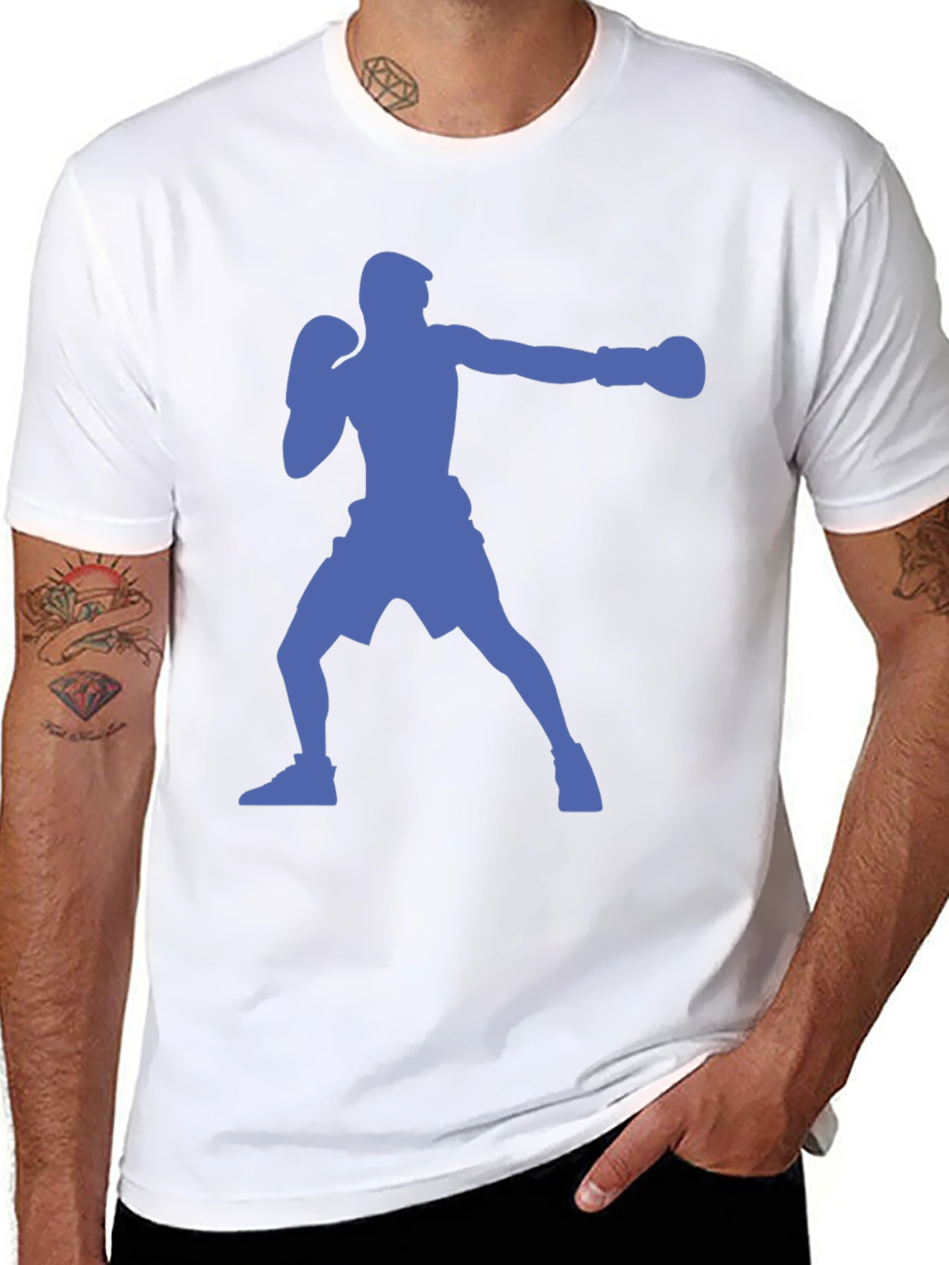 Boxing Silhouette T-Shirt - Stylish Graphic Tee