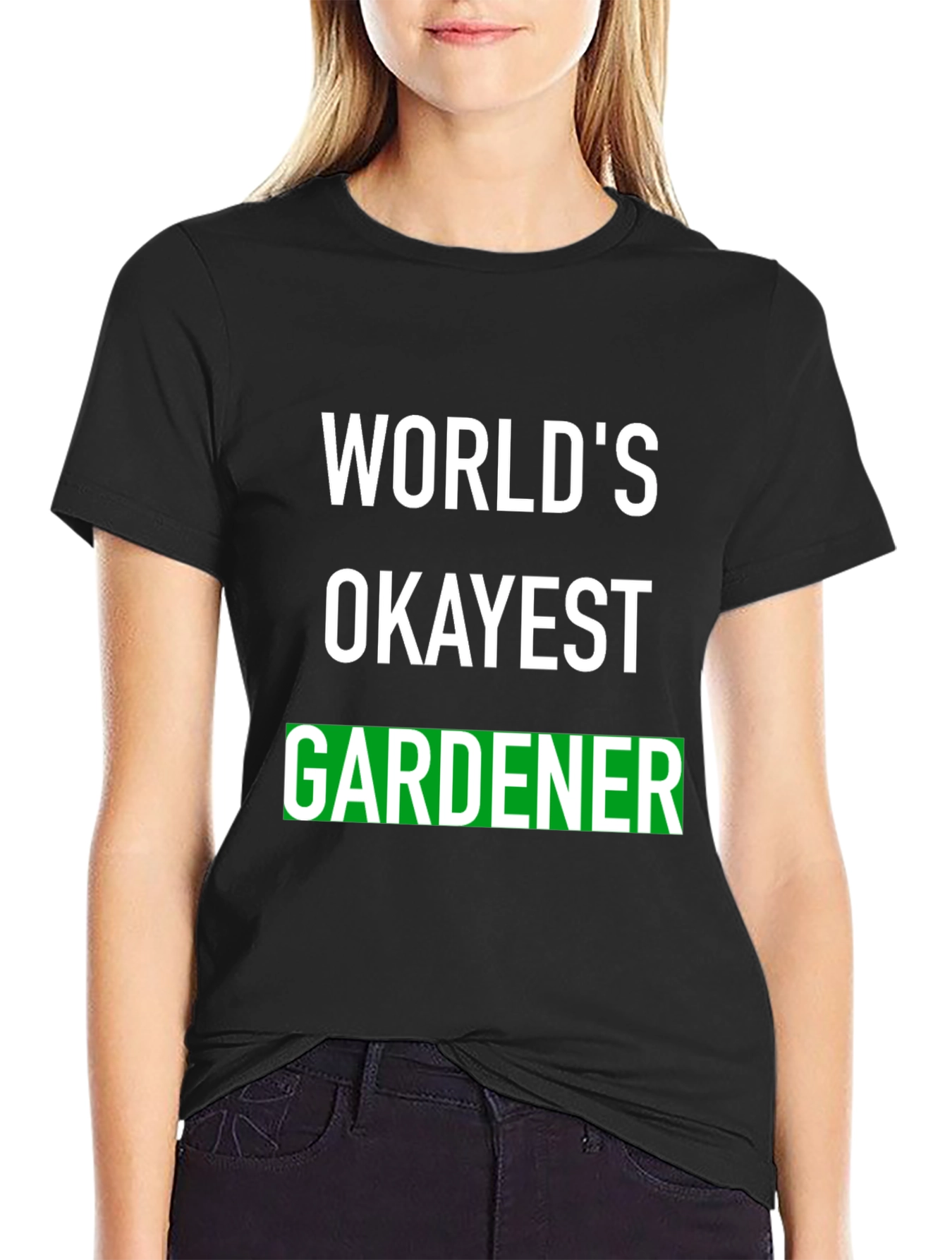 Worlds Okayest Gardener T-Shirt - Funny Gardening Tee