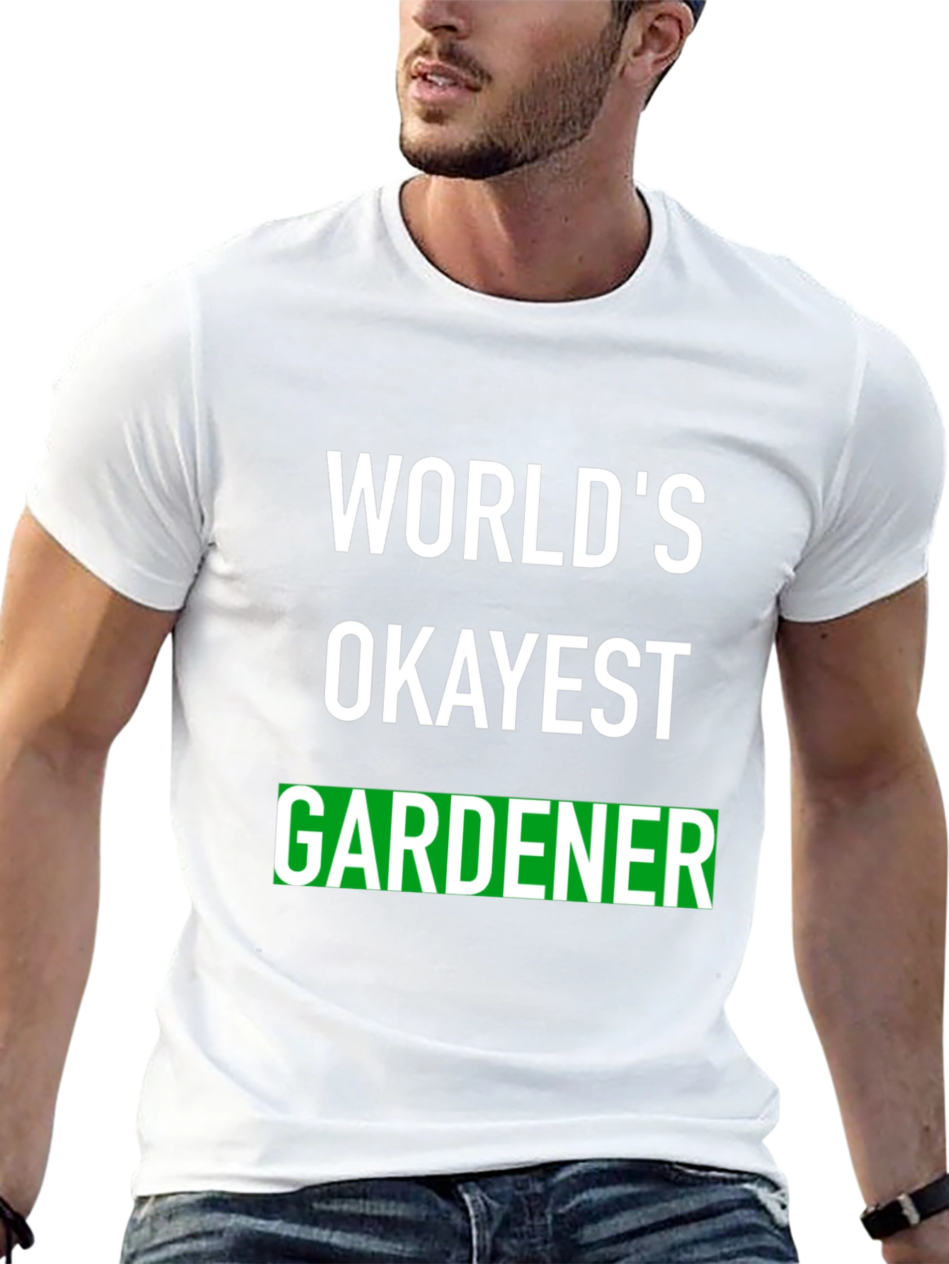Worlds Okayest Gardener T-Shirt - Funny Gardening Tee