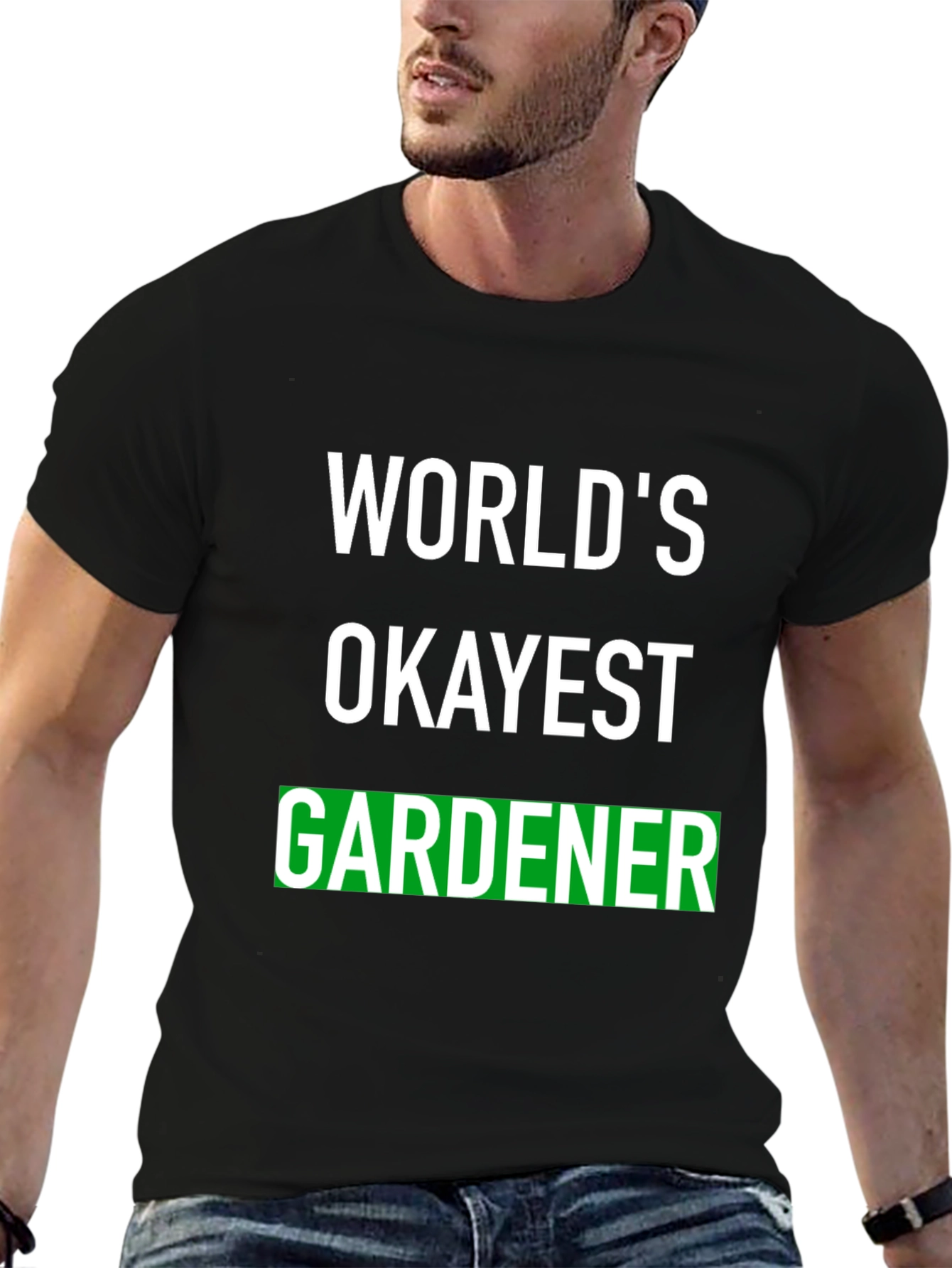 Worlds Okayest Gardener T-Shirt - Funny Gardening Tee