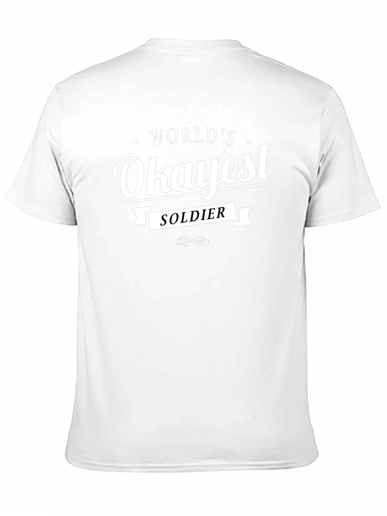 Worlds Okayest Soldier Black T-Shirt