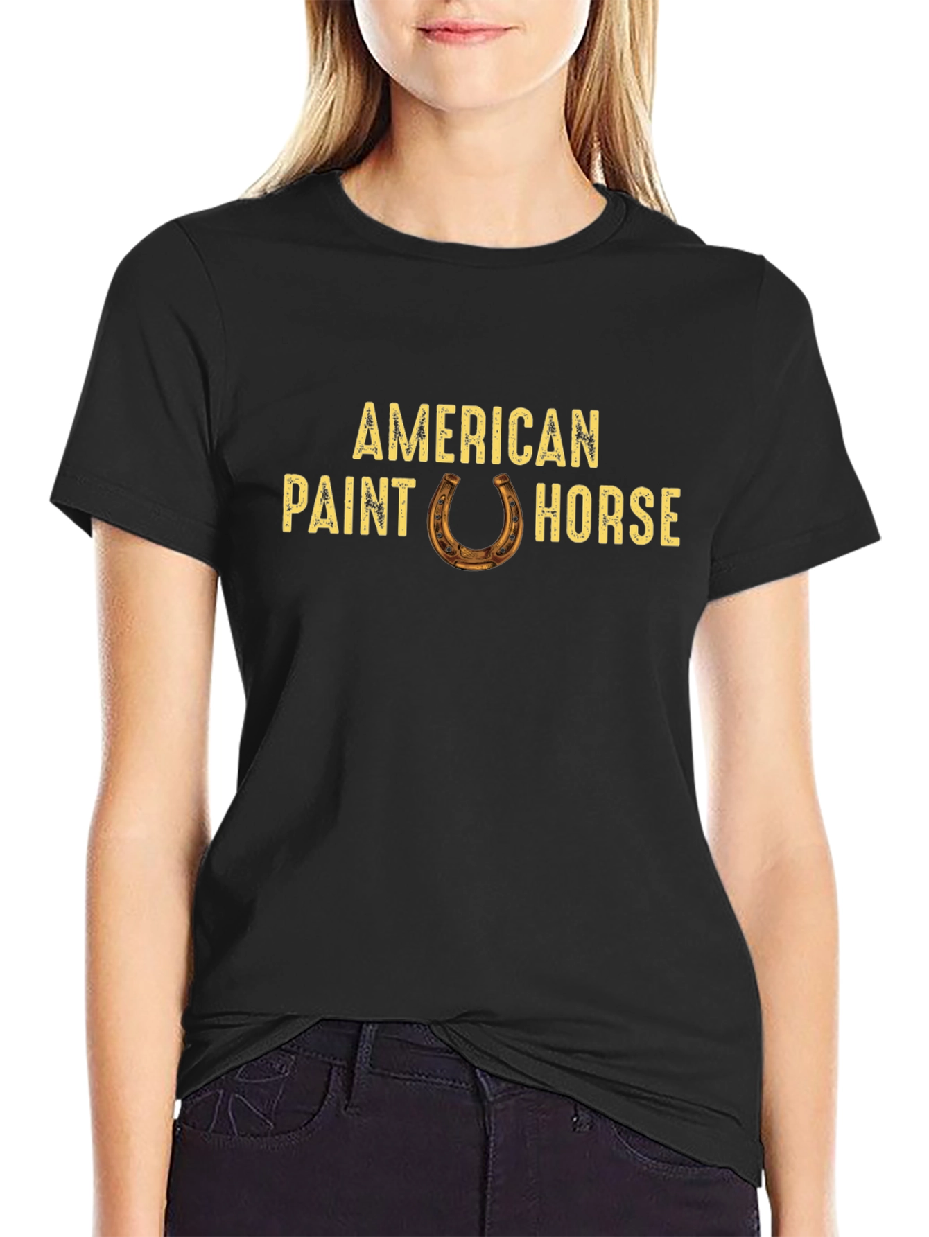 American Paint Horse T-Shirt Horseshoe Graphic Tee
