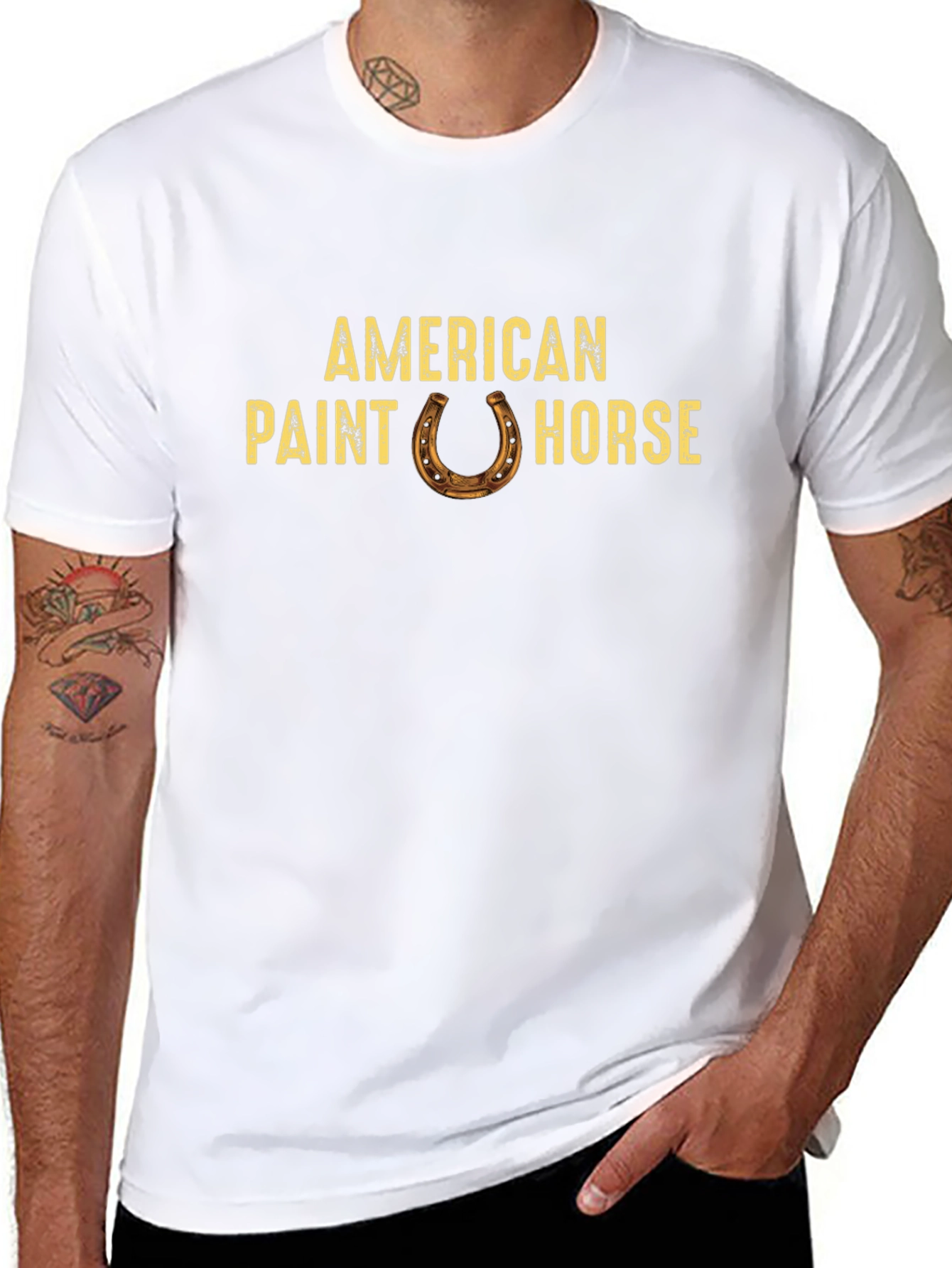 American Paint Horse T-Shirt Horseshoe Graphic Tee
