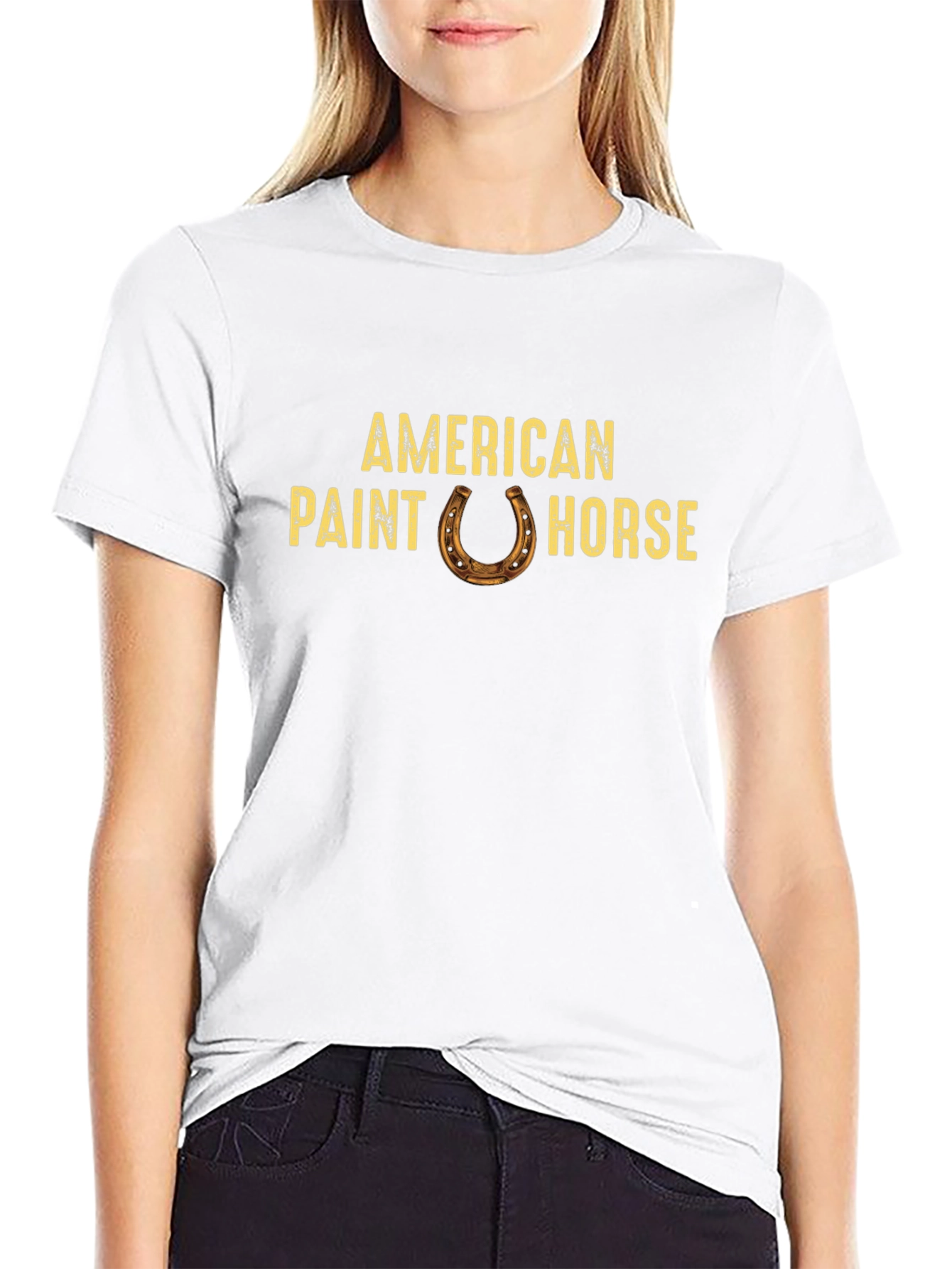 American Paint Horse T-Shirt Horseshoe Graphic Tee