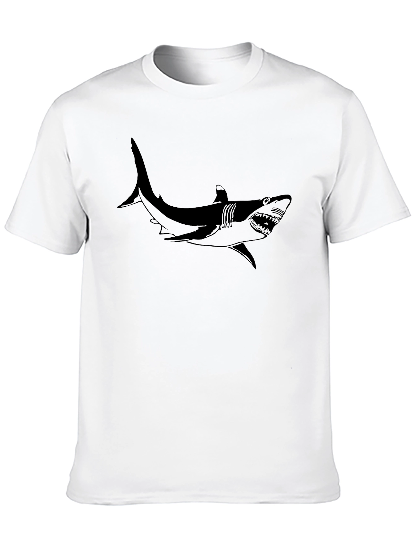 Shark Graphic Black T-Shirt | Mens Casual Tee