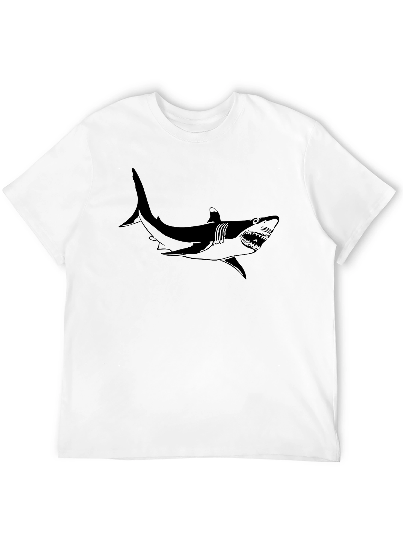 Shark Graphic Black T-Shirt | Mens Casual Tee