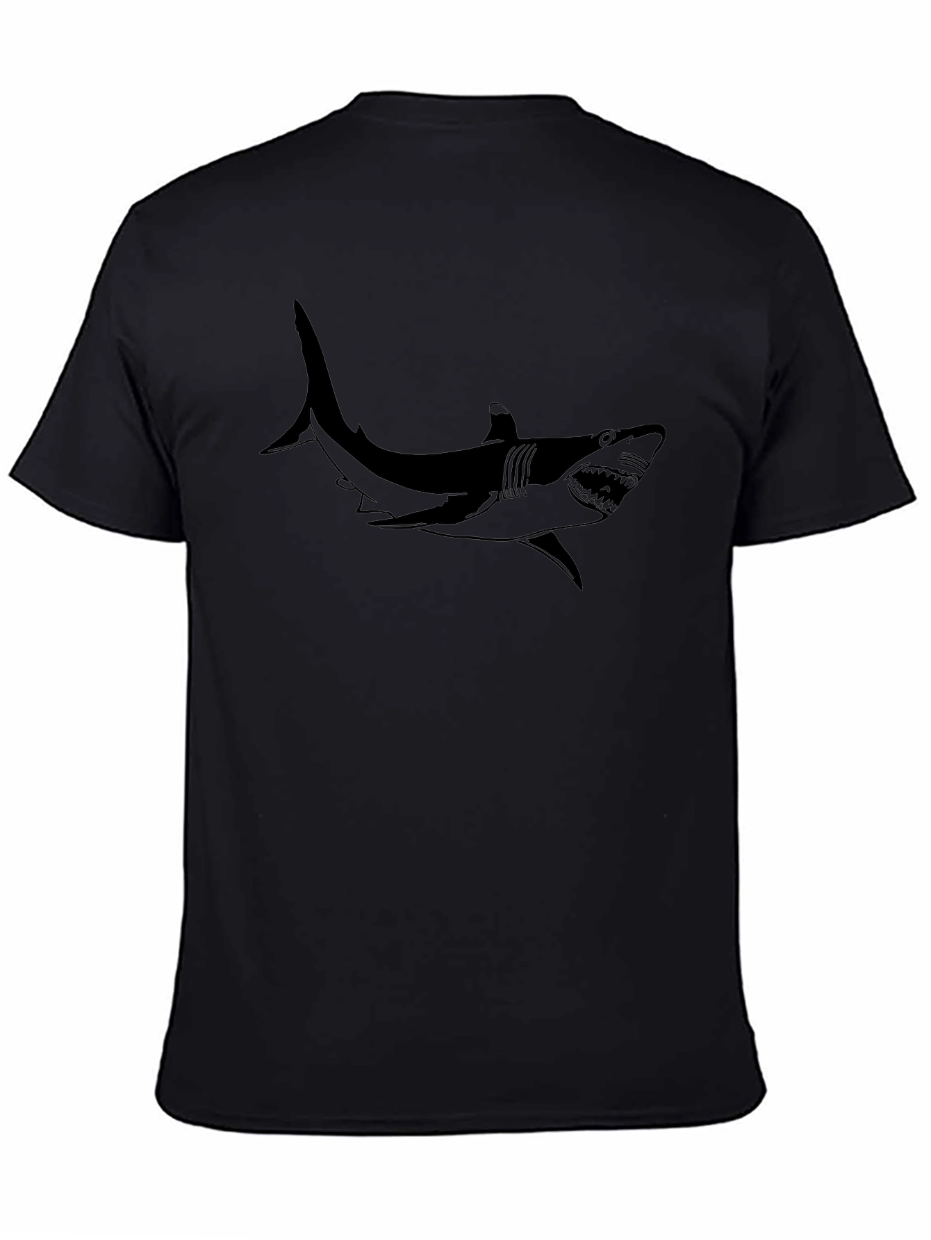 Shark Graphic Black T-Shirt | Mens Casual Tee