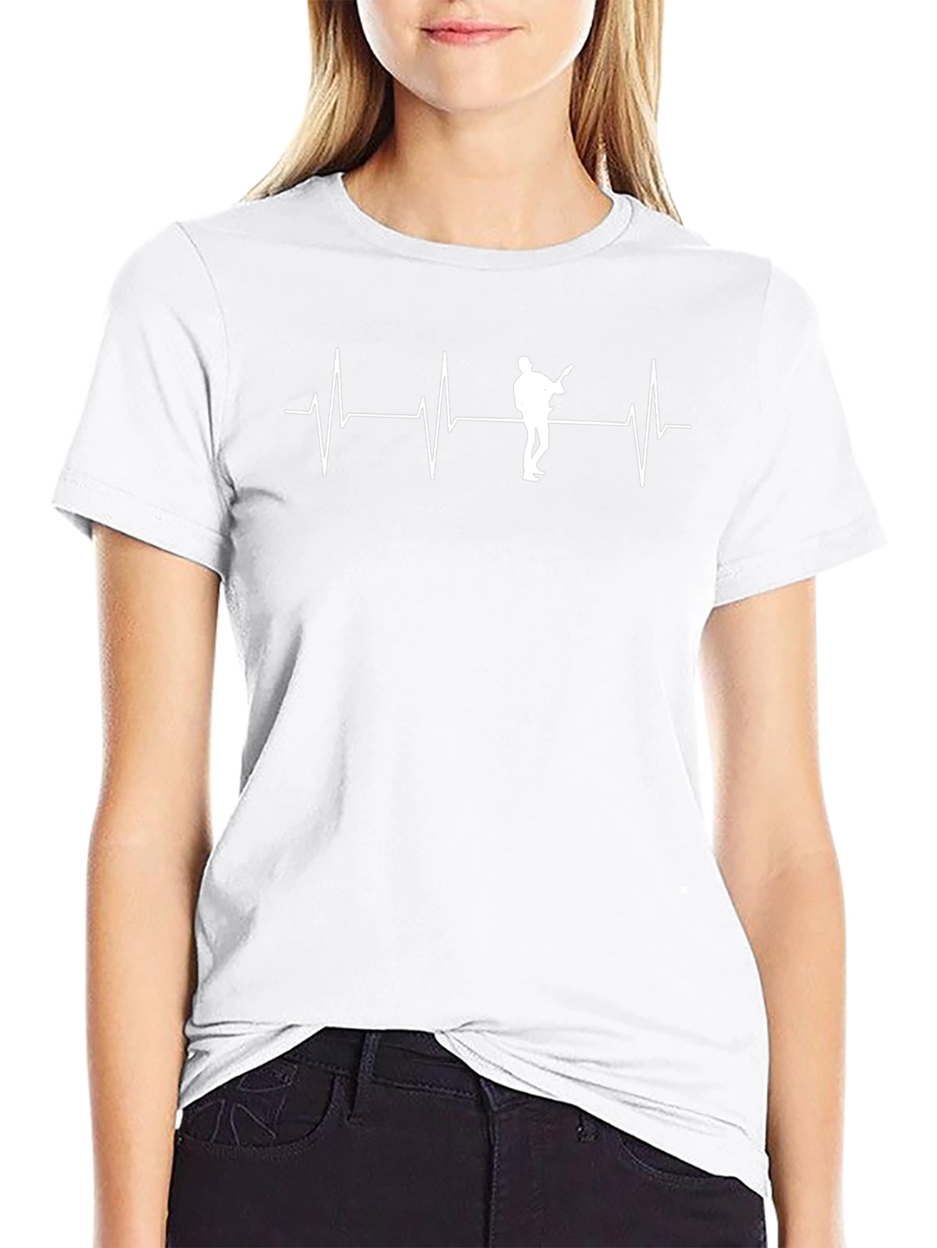 Guitarist Heartbeat Black T-Shirt