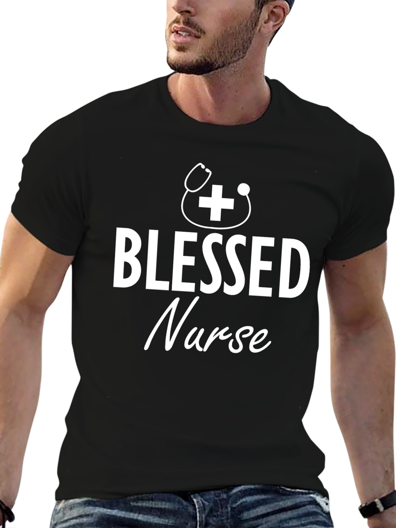 Blessed Nurse T-Shirt - Black - Medical Professional