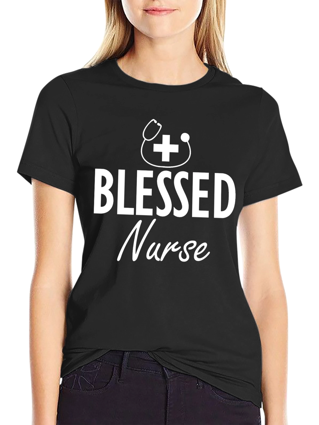 Blessed Nurse T-Shirt - Black - Medical Professional