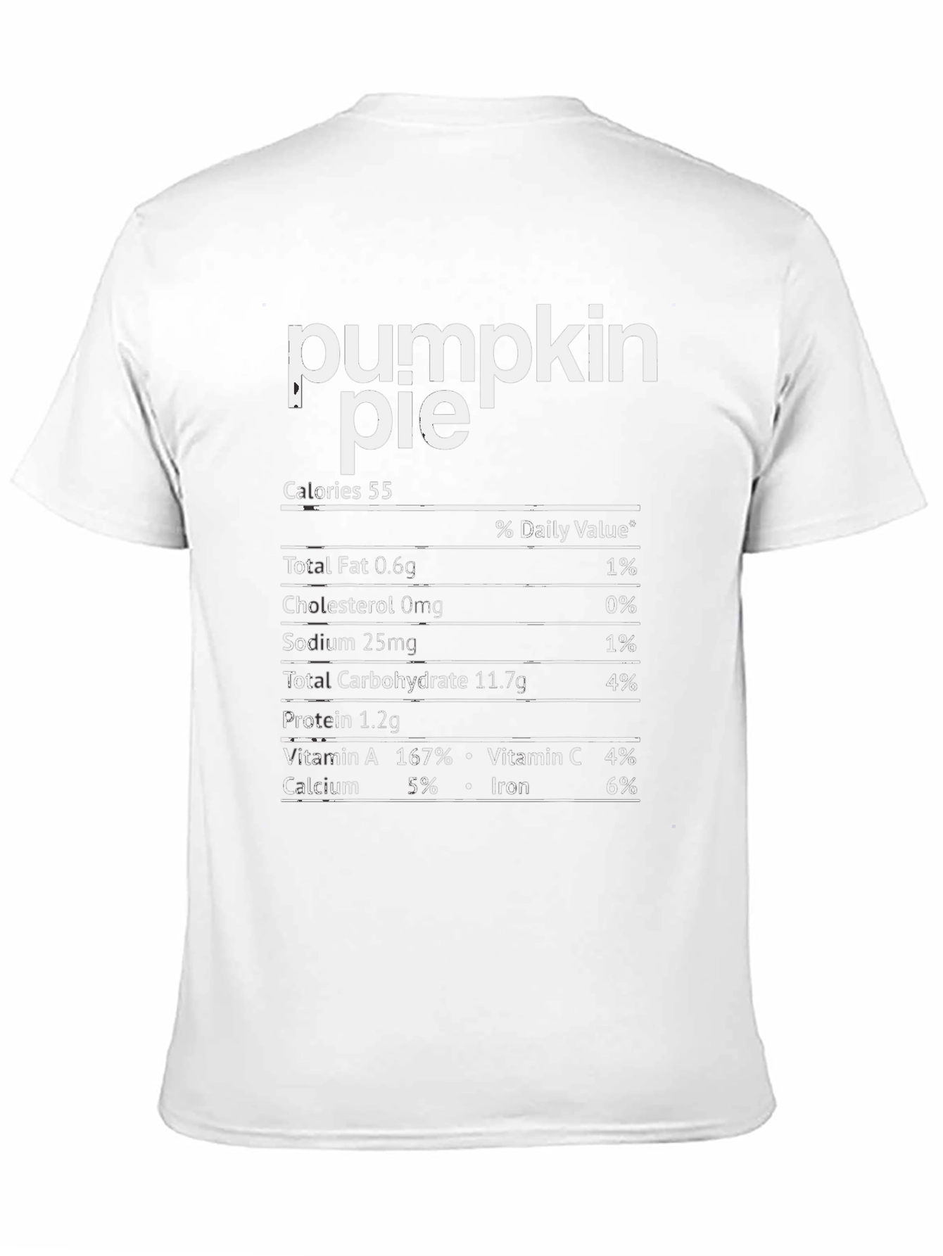 Pumpkin Pie Nutrition Facts Novelty T-Shirt