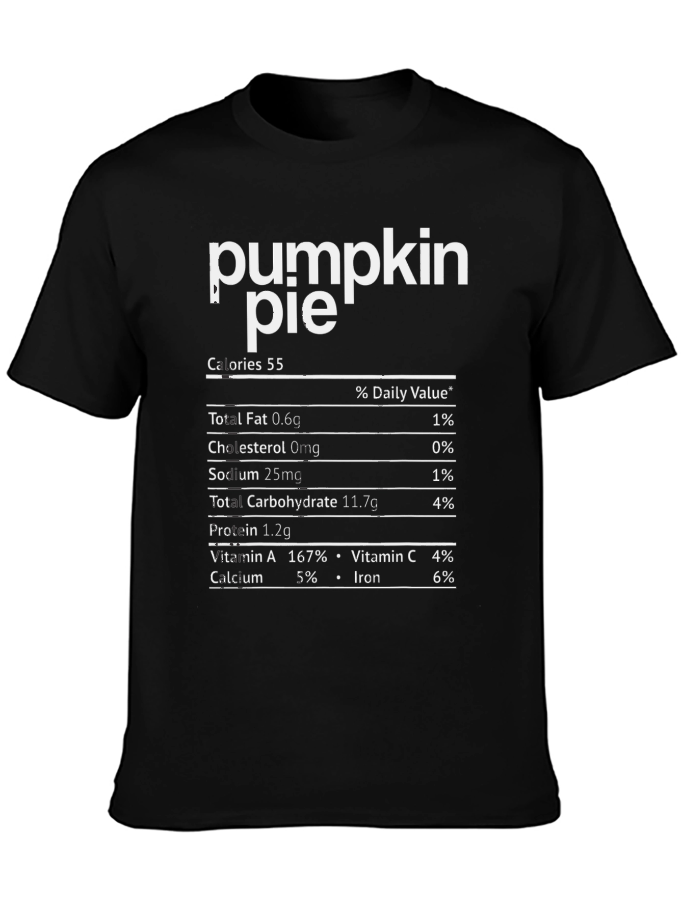Pumpkin Pie Nutrition Facts Novelty T-Shirt