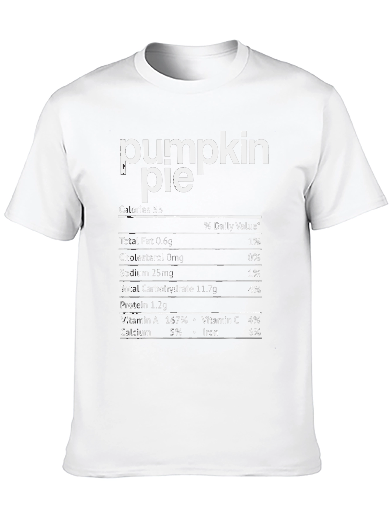 Pumpkin Pie Nutrition Facts Novelty T-Shirt