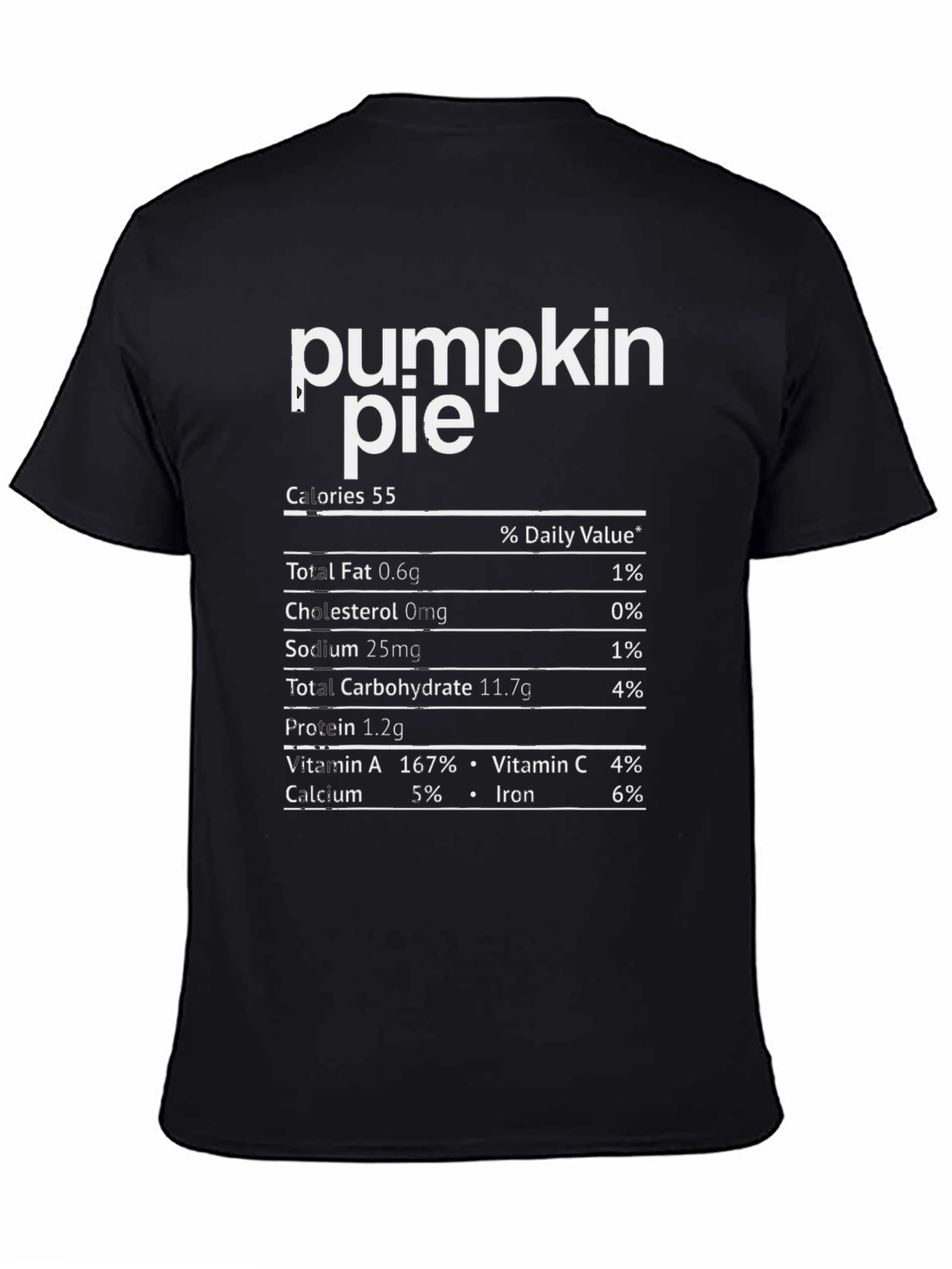 Pumpkin Pie Nutrition Facts Novelty T-Shirt