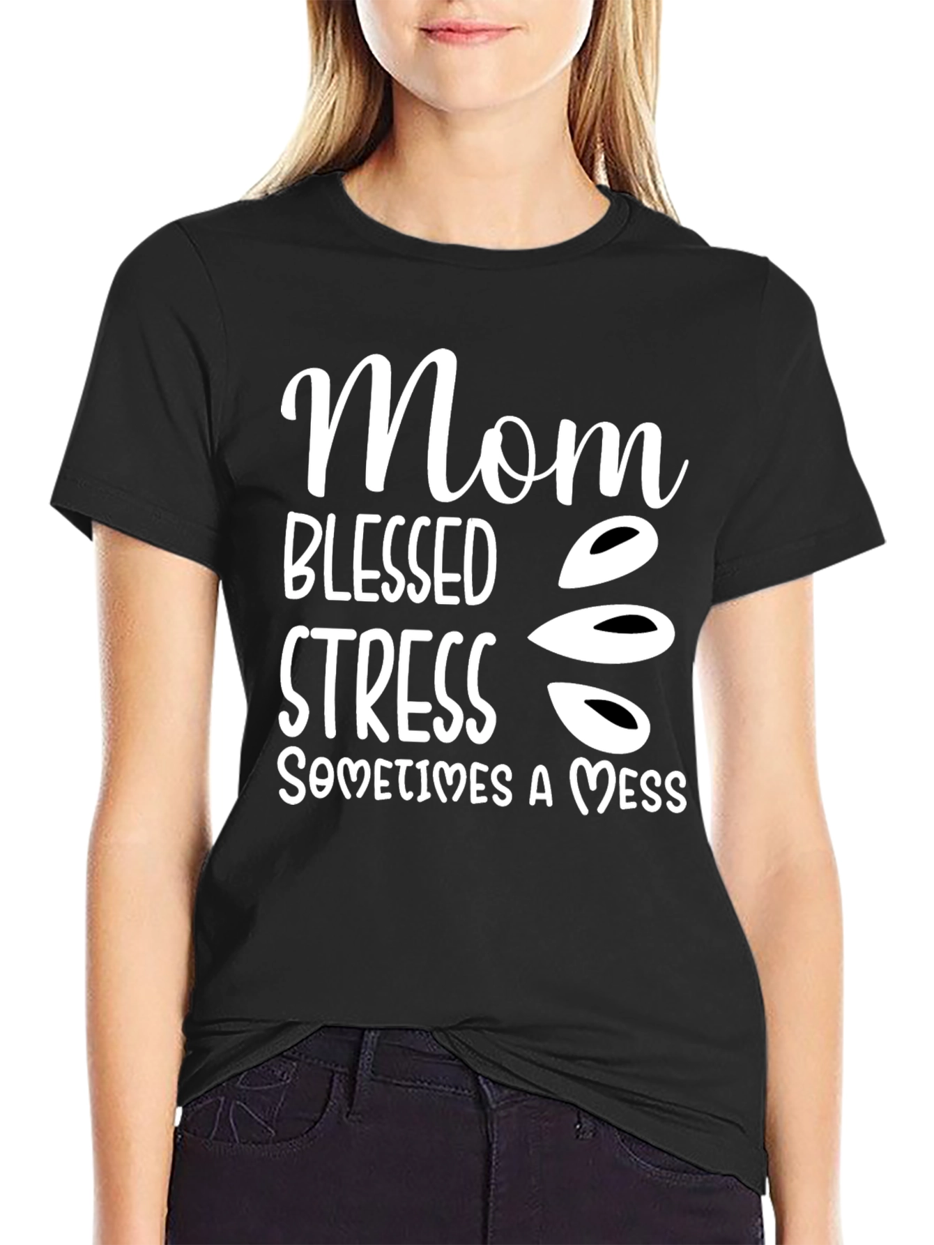 Mom Blessed Stress Mess T-Shirt