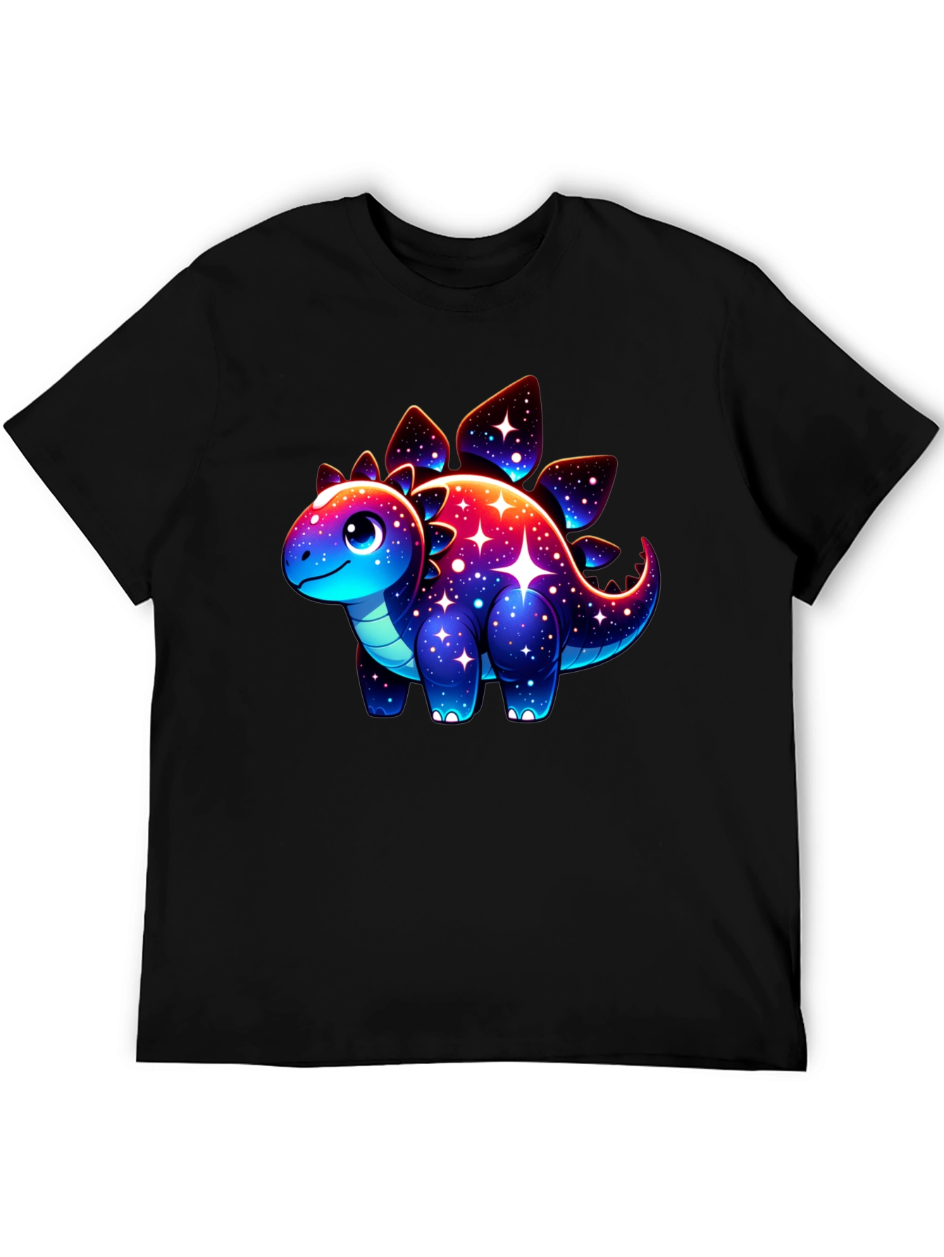 Galaxy Dinosaur Graphic Tee - Trendy Casual Shirt