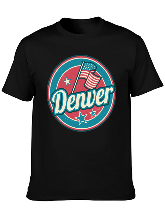 Denver Retro Graphic Tee - USA Flag