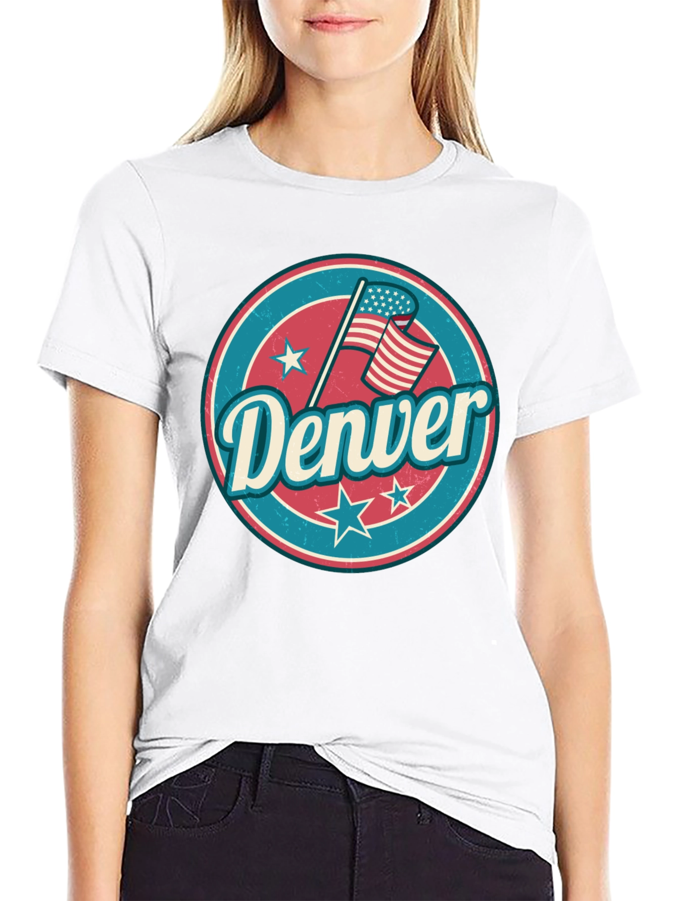 Denver Retro Graphic Tee - USA Flag