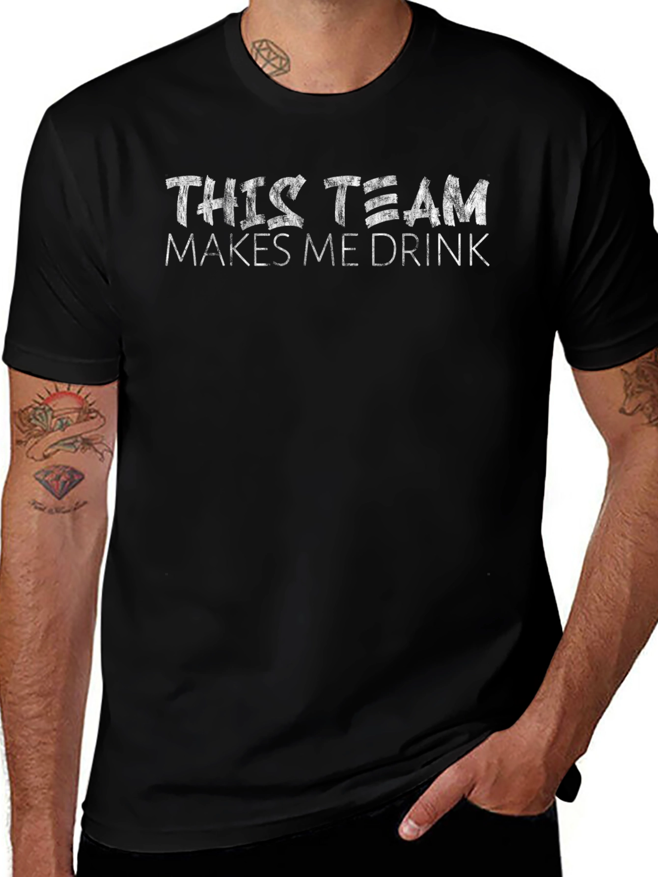 Funny This Team Makes Me Drink T-Shirt