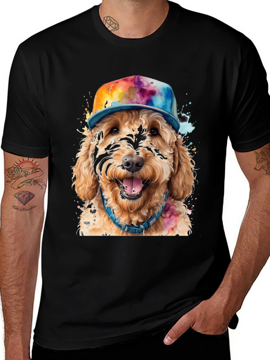 Dog with Hat Graphic T-Shirt