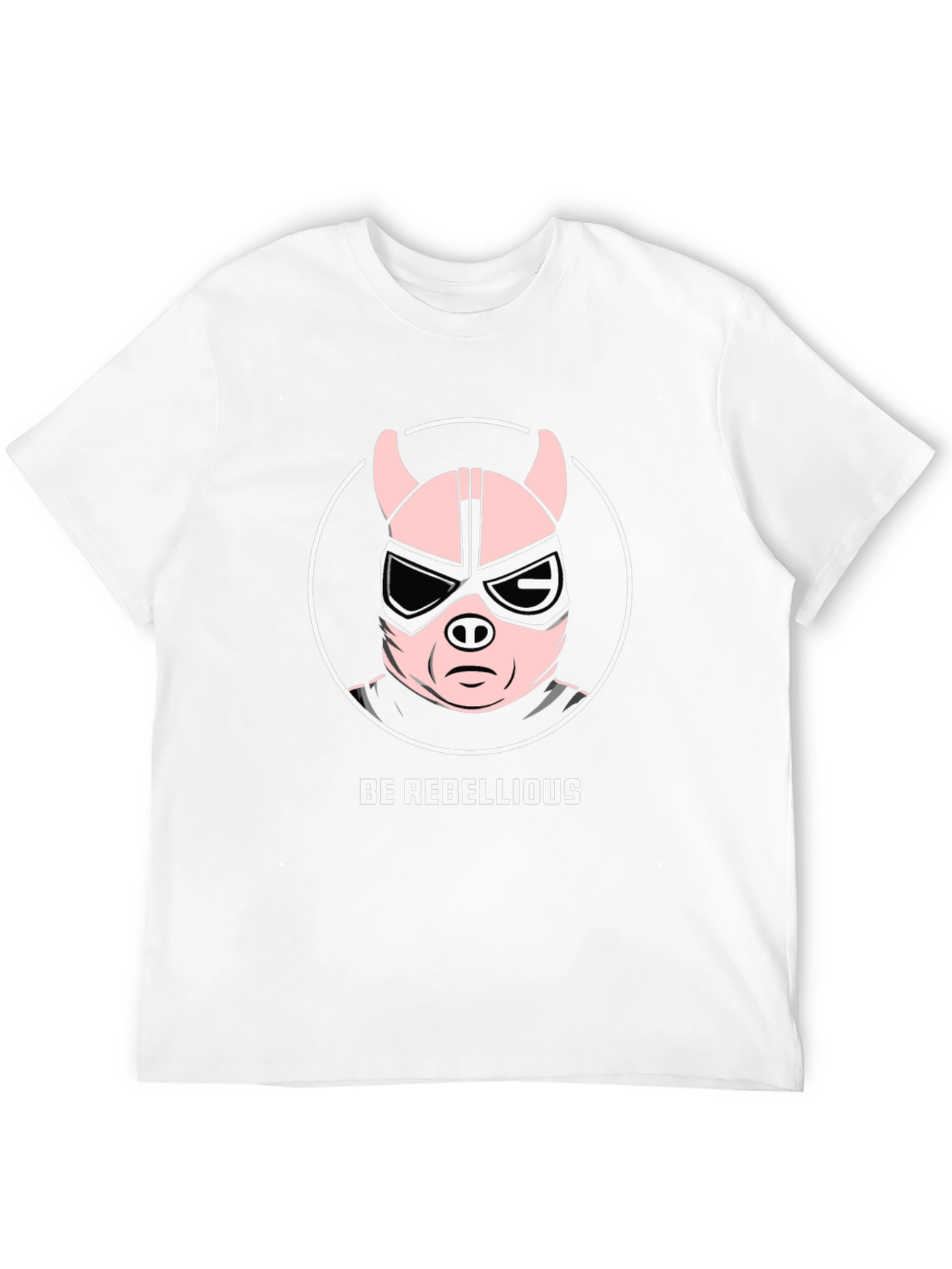 Be Rebellious Pig Wrestler T-Shirt - Black