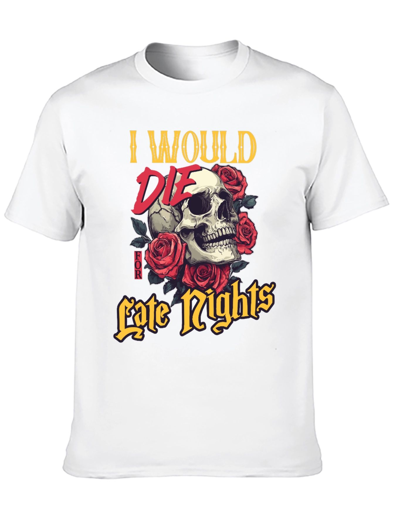 Skull & Roses Graphic T-Shirt - Late Nights
