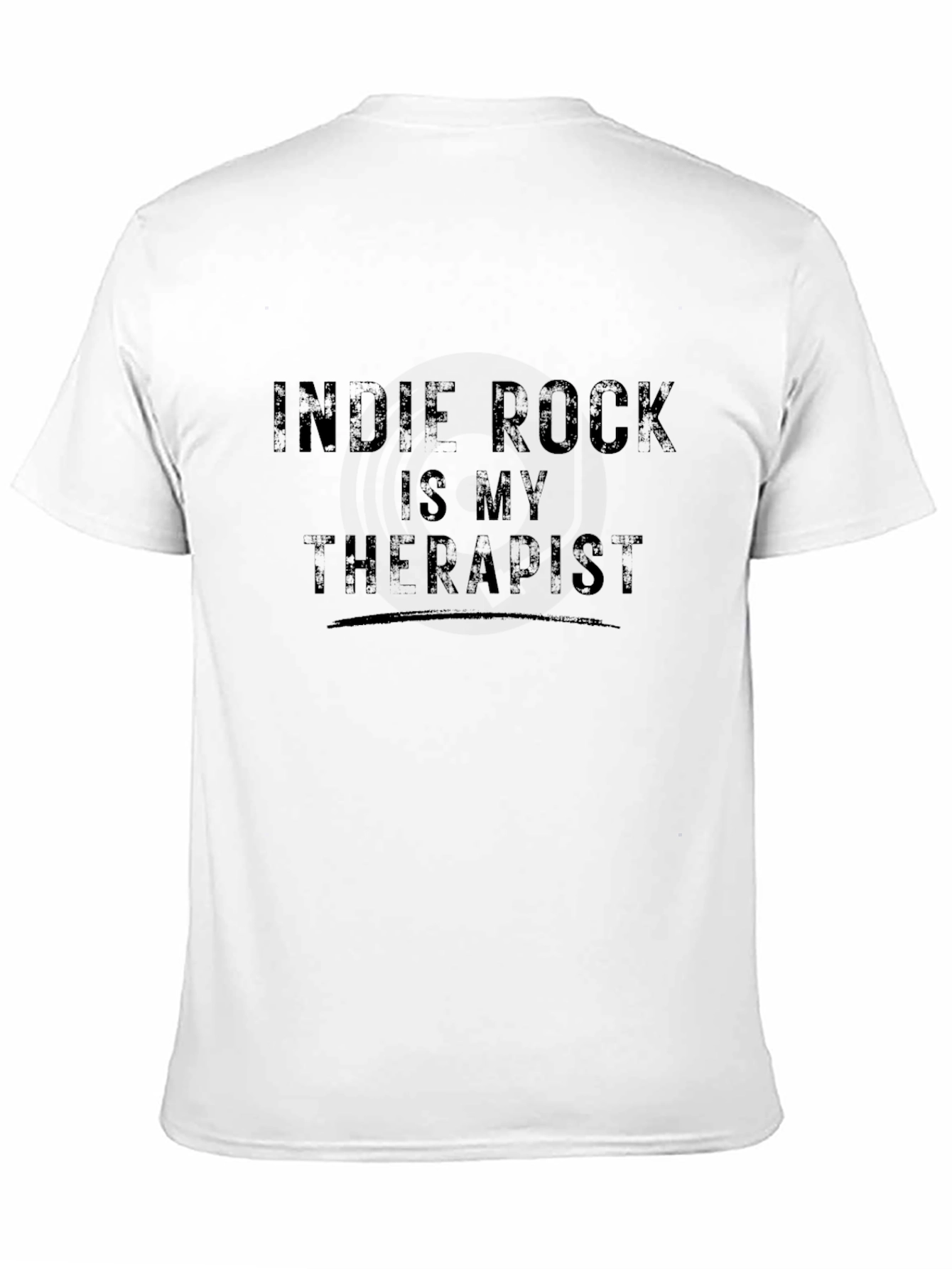 Indie Rock Is My Therapist Black Tee Shirt