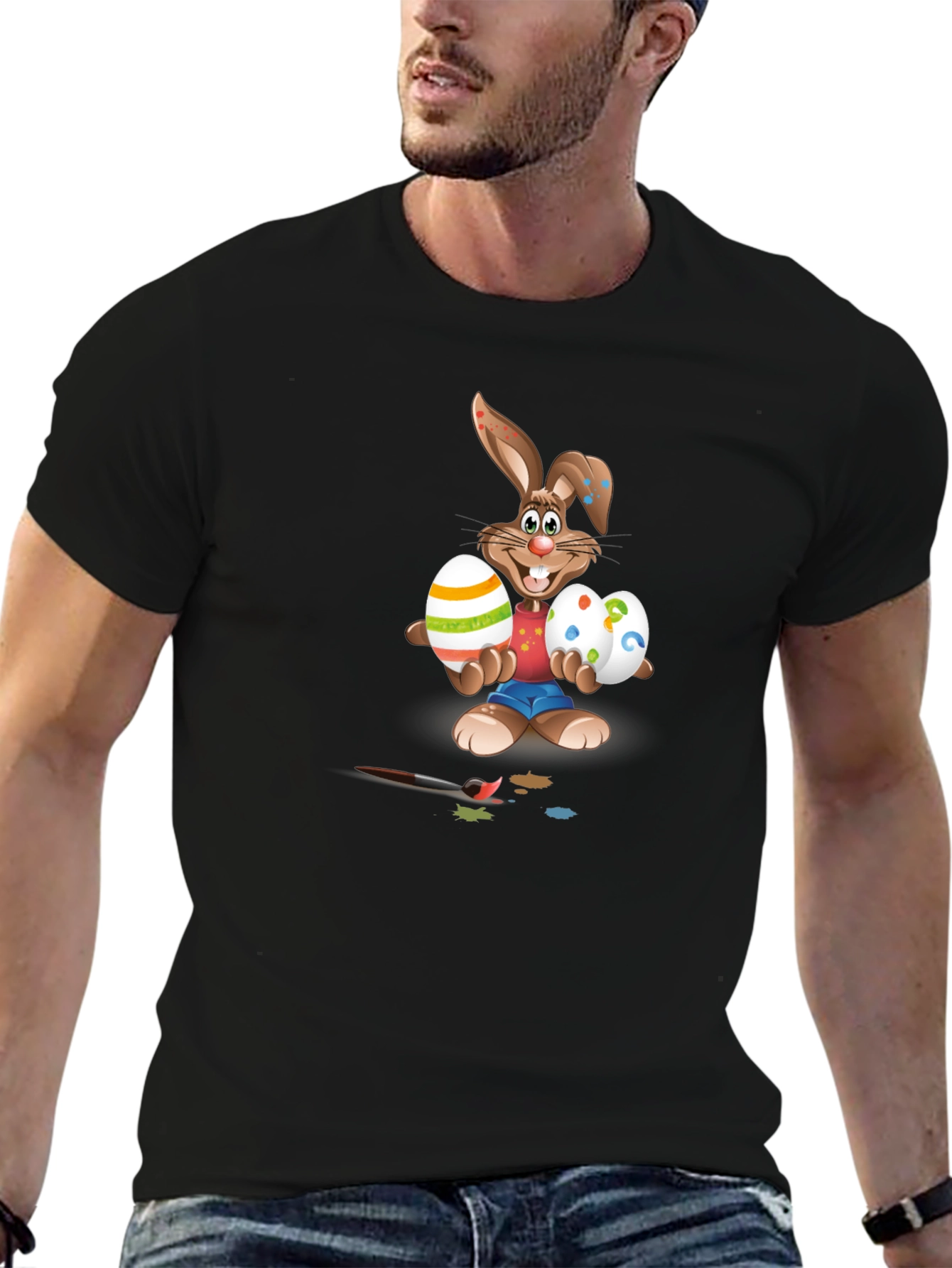 Easter Bunny Painting Eggs T-Shirt