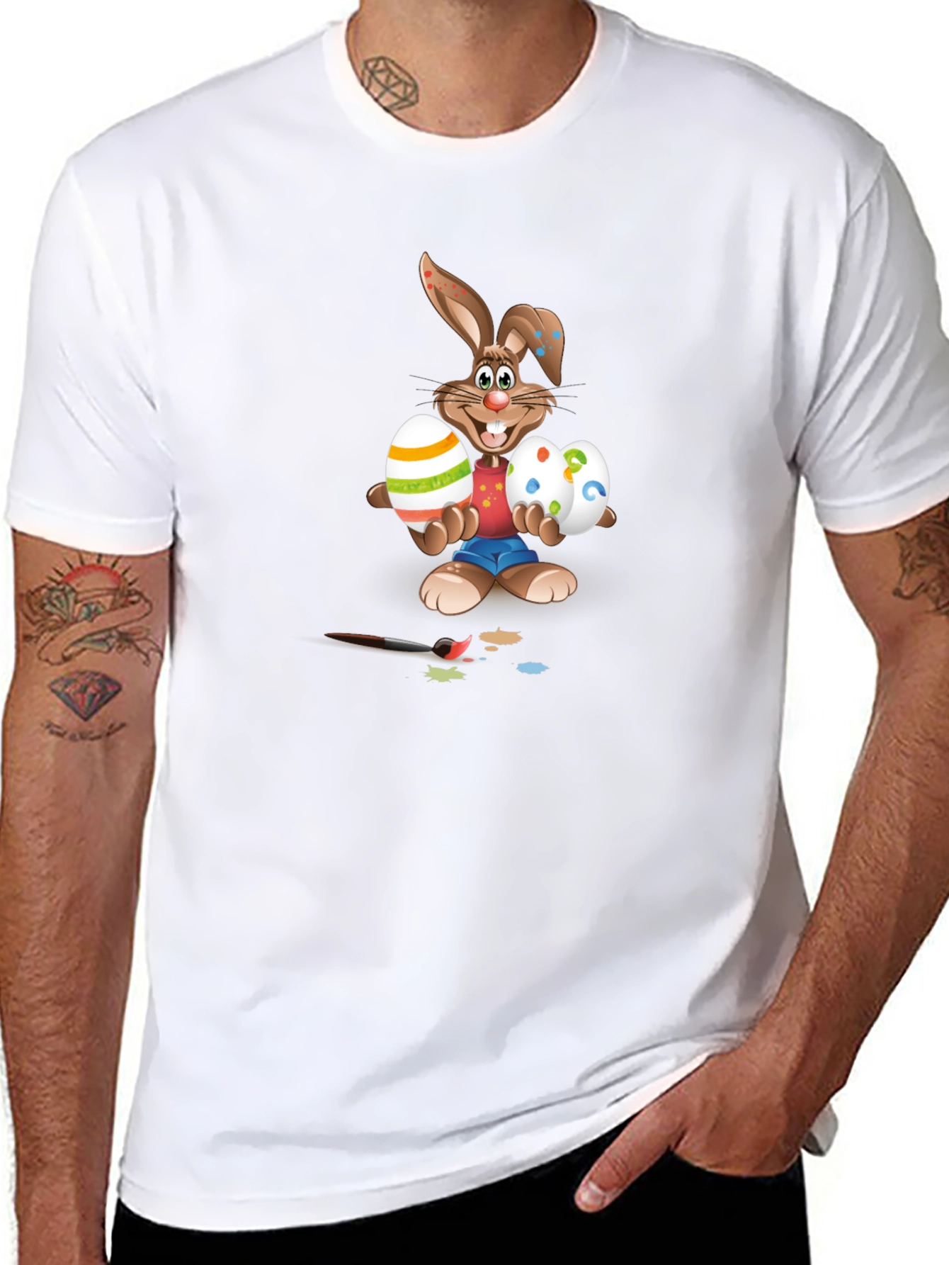 Easter Bunny Painting Eggs T-Shirt