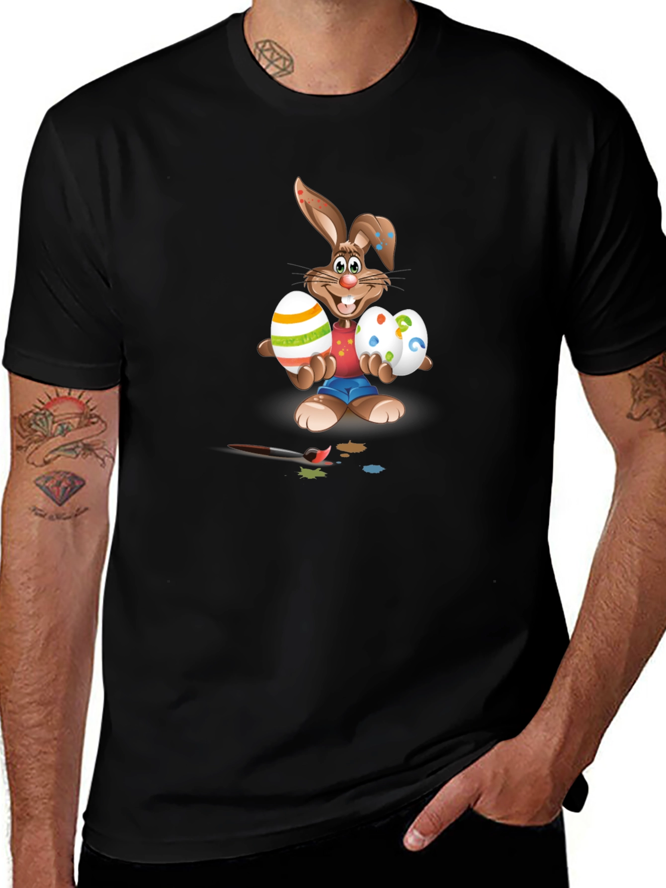 Easter Bunny Painting Eggs T-Shirt