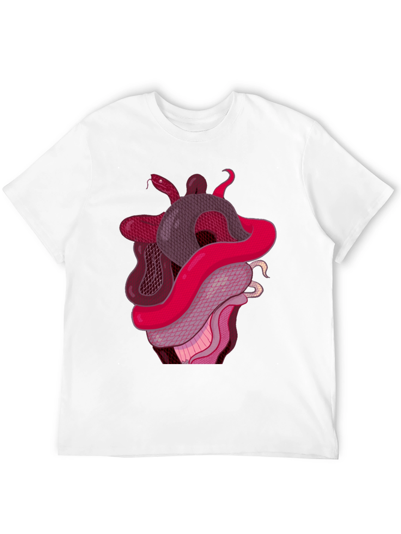 Snake Heart Graphic Tee - Stylish Black T-Shirt