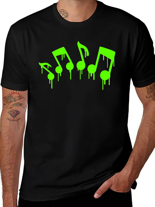 Dripping Music Notes Graphic Tee