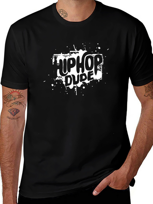 Hip Hop Dude Black Graphic Tee