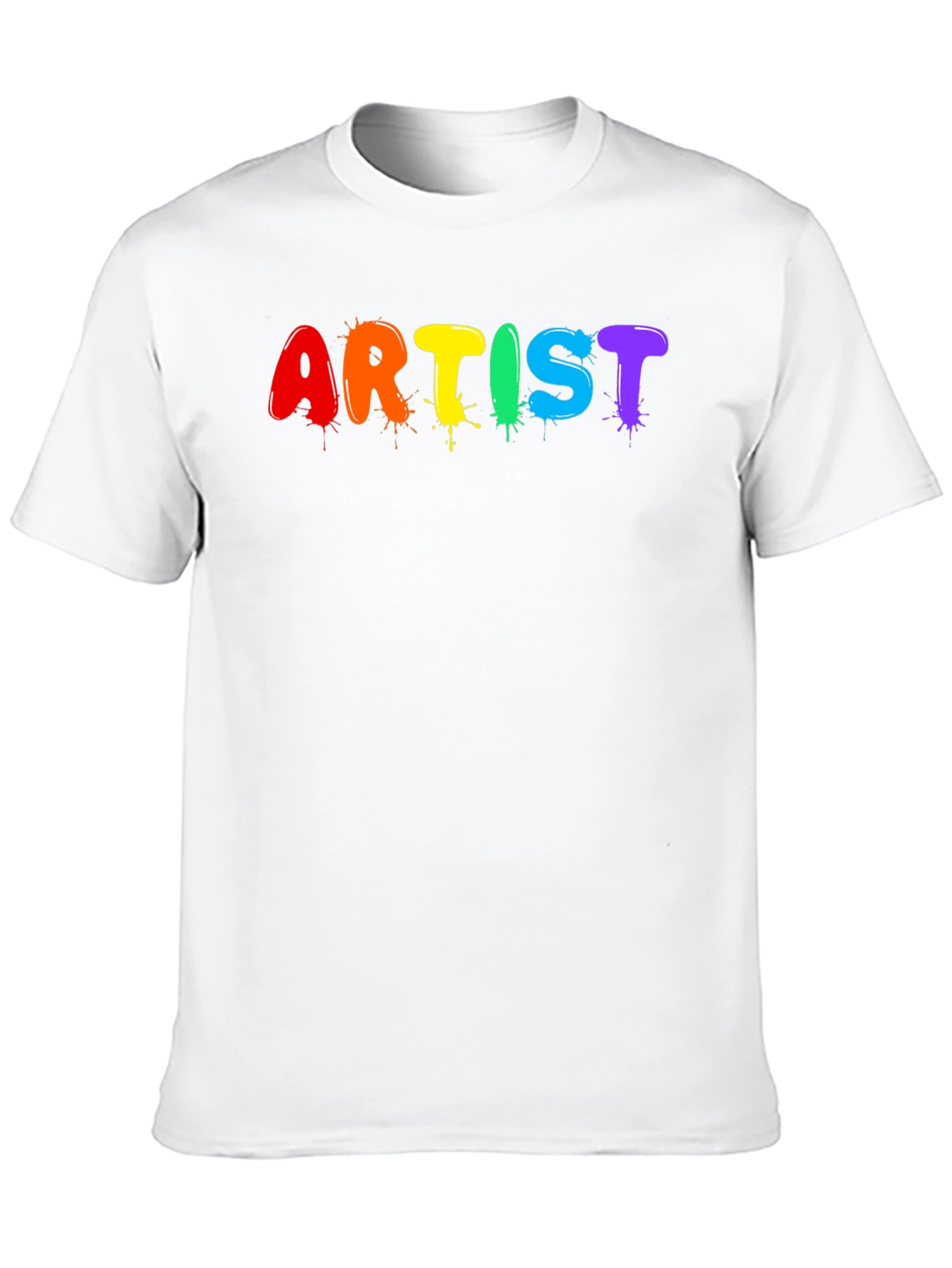 Artist Rainbow Splatter Graphic T-Shirt