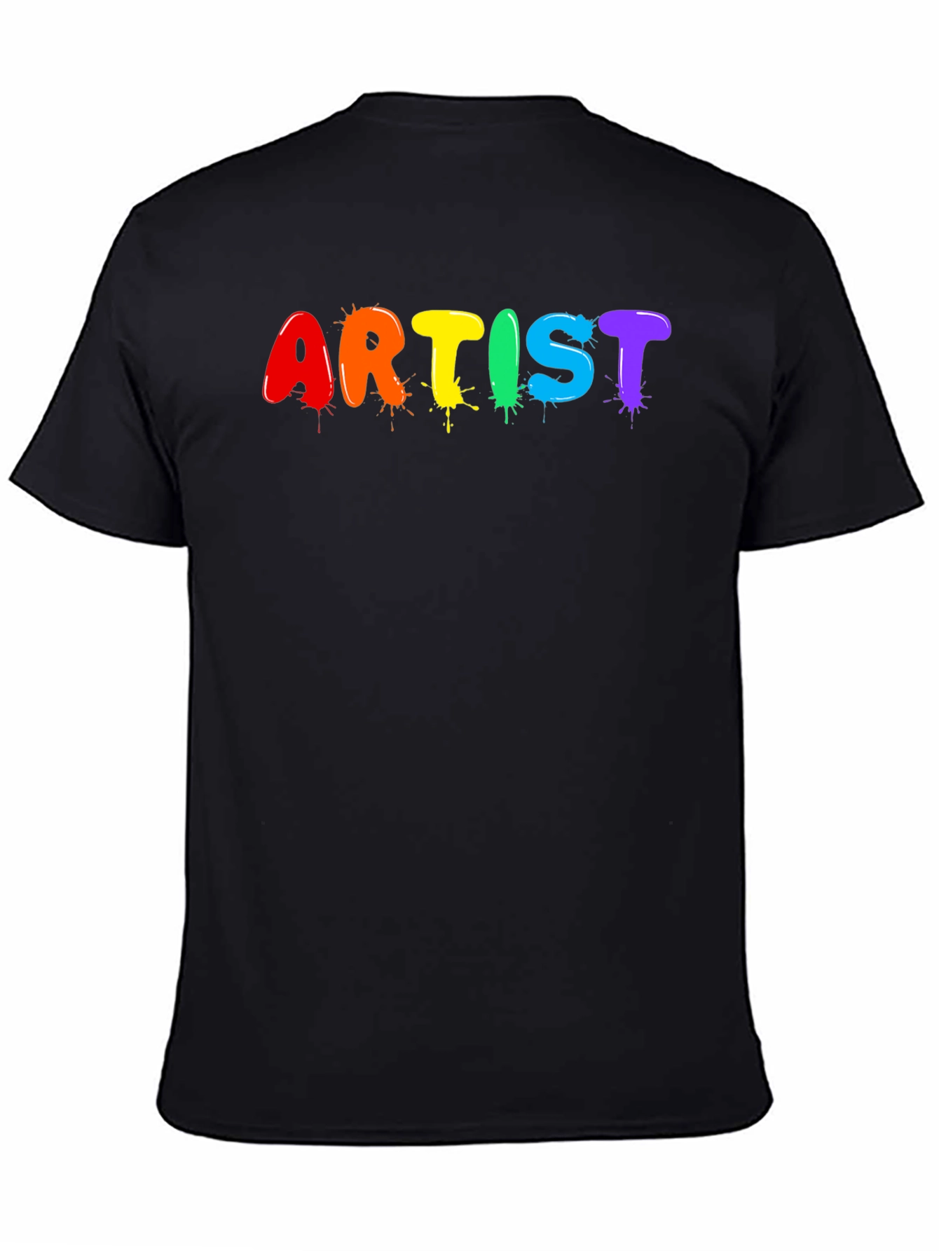 Artist Rainbow Splatter Graphic T-Shirt