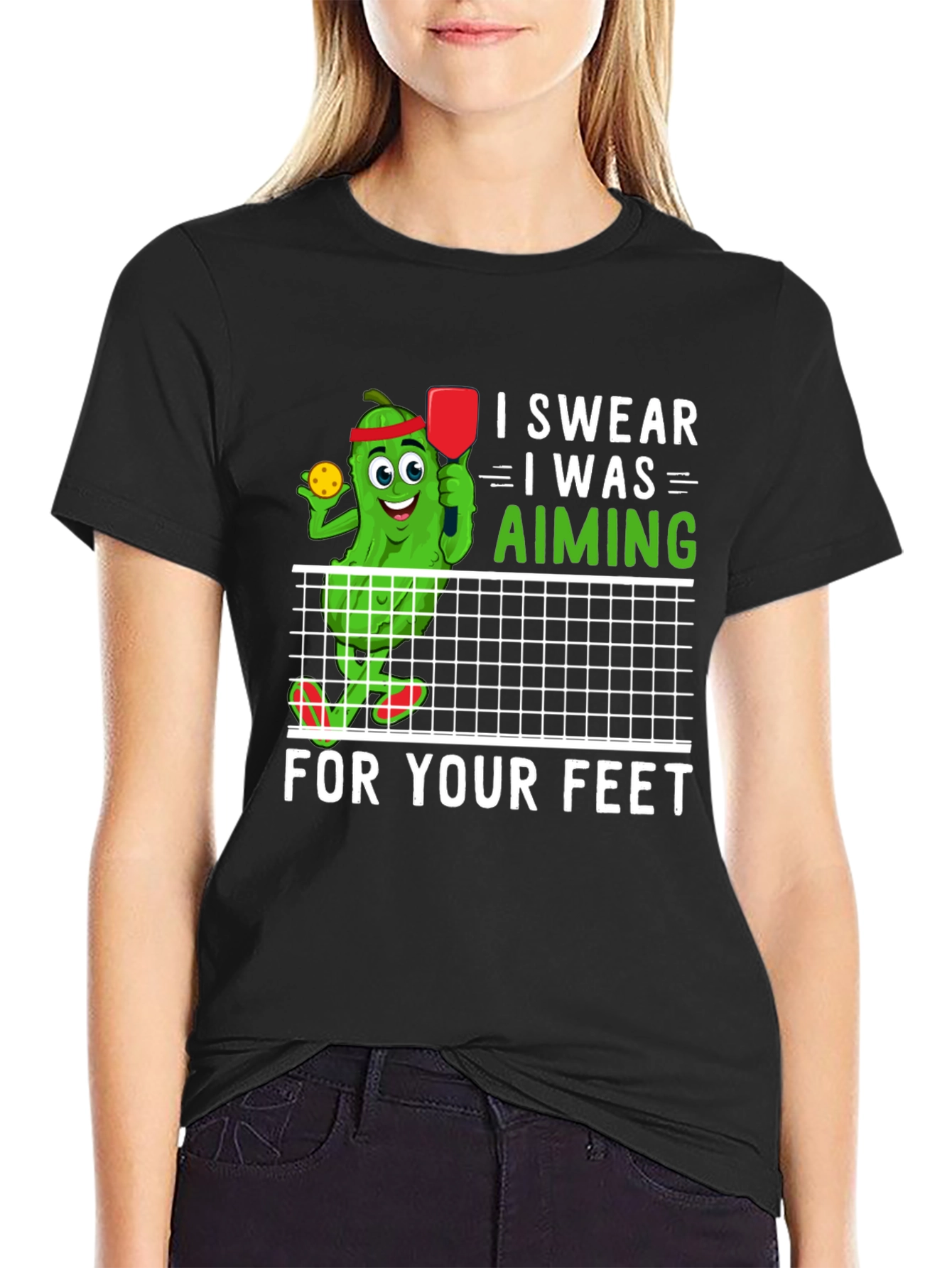 Funny Pickleball T-Shirt: I Swear I Was Aiming