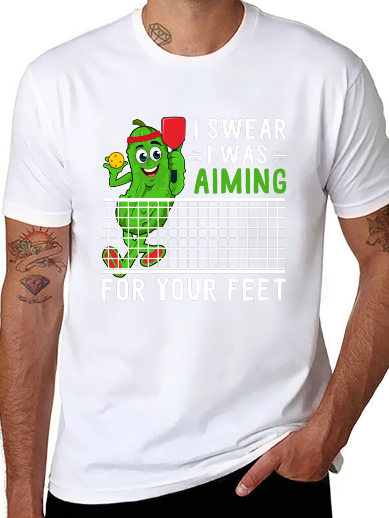 Funny Pickleball T-Shirt: I Swear I Was Aiming