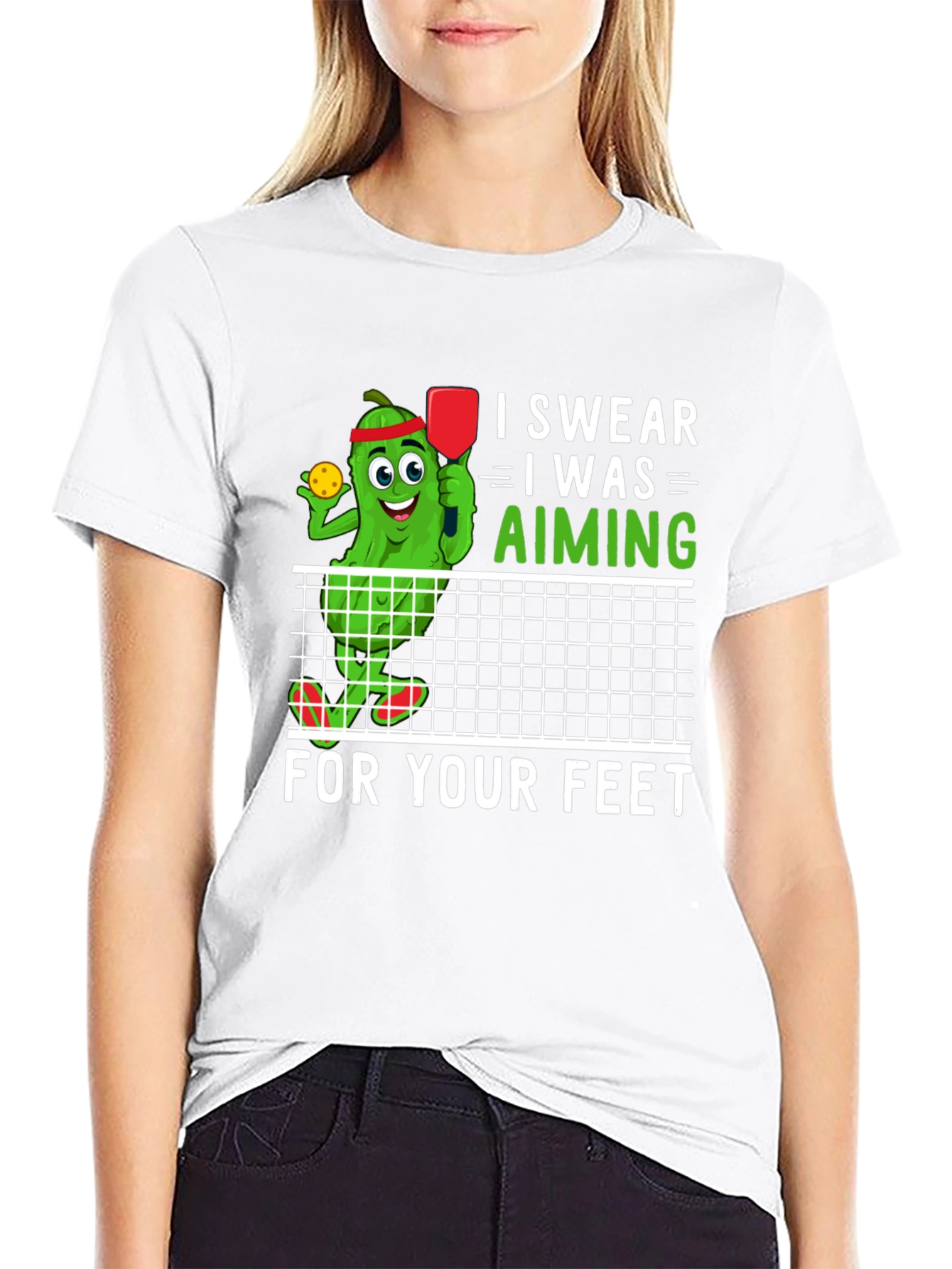Funny Pickleball T-Shirt: I Swear I Was Aiming