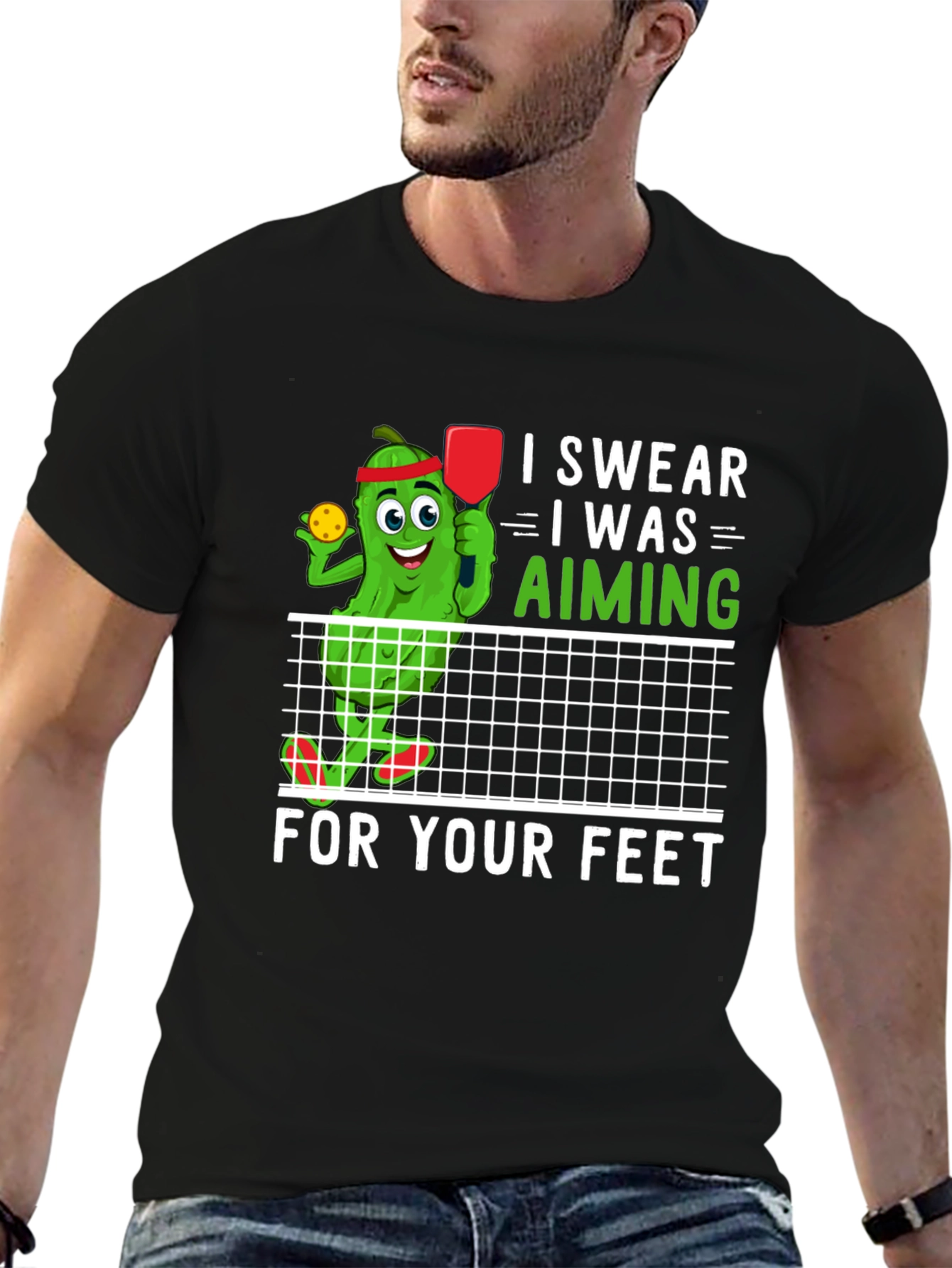 Funny Pickleball T-Shirt: I Swear I Was Aiming