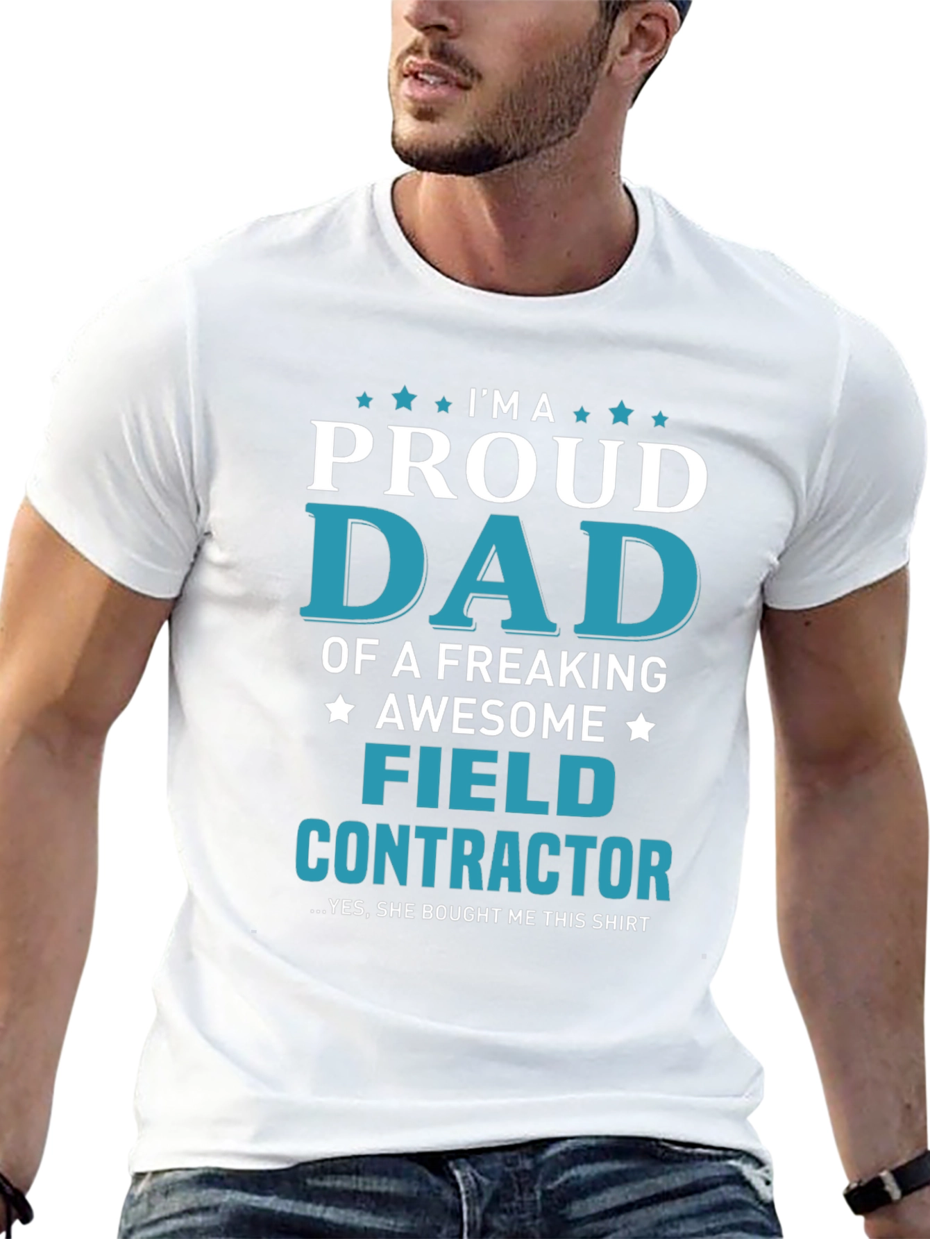Proud Dad Field Contractor Graphic T-Shirt