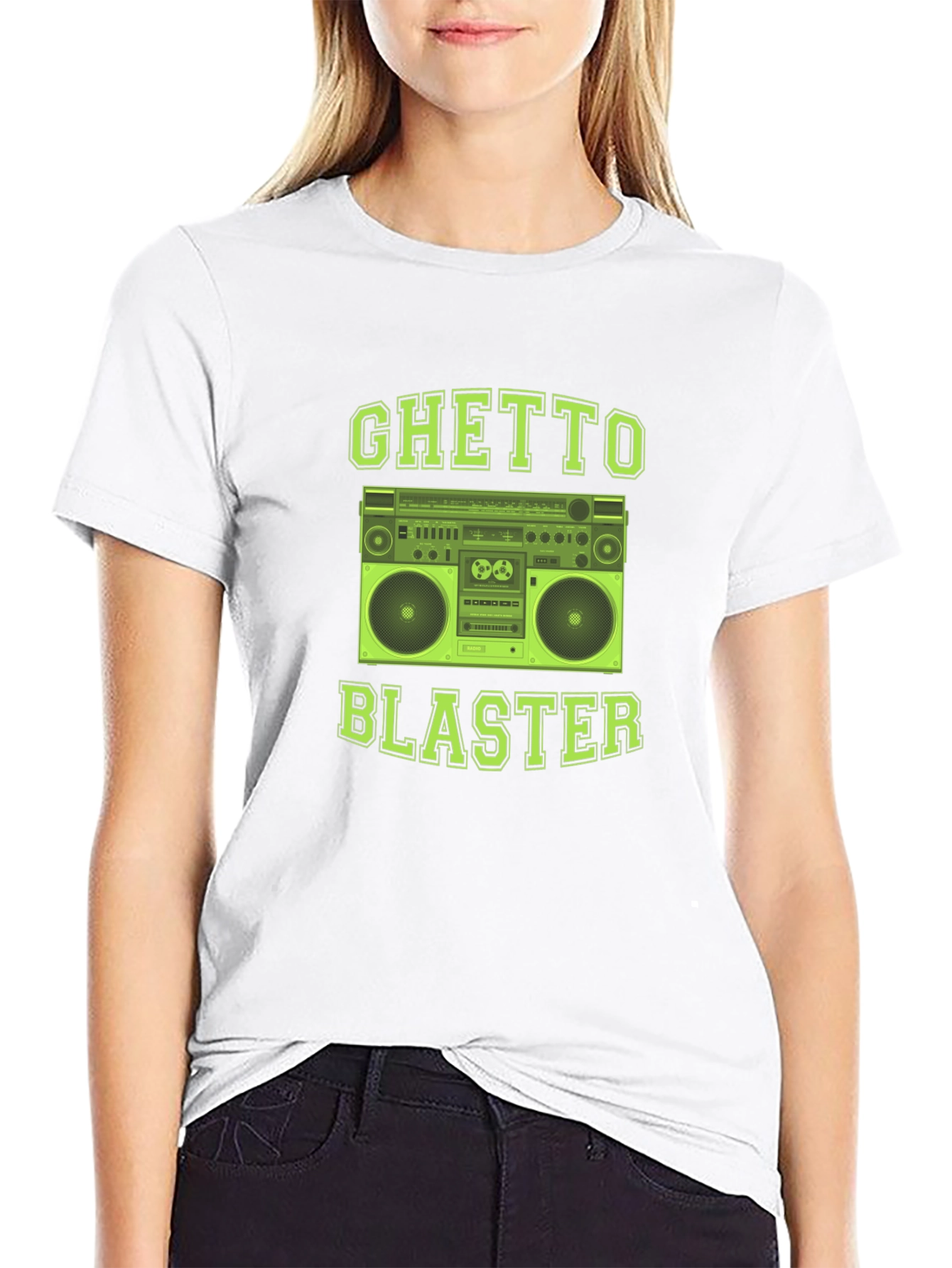 Ghetto Blaster Graphic Tee - Retro Boombox T-Shirt