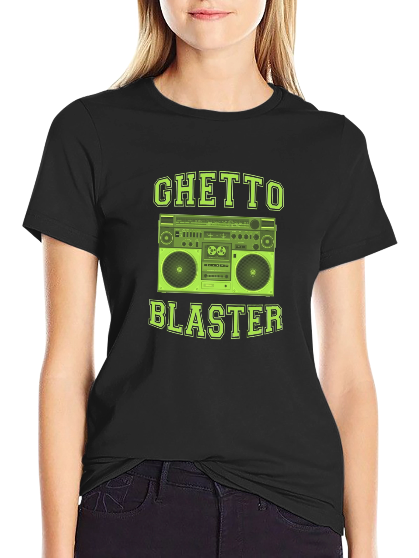 Ghetto Blaster Graphic Tee - Retro Boombox T-Shirt