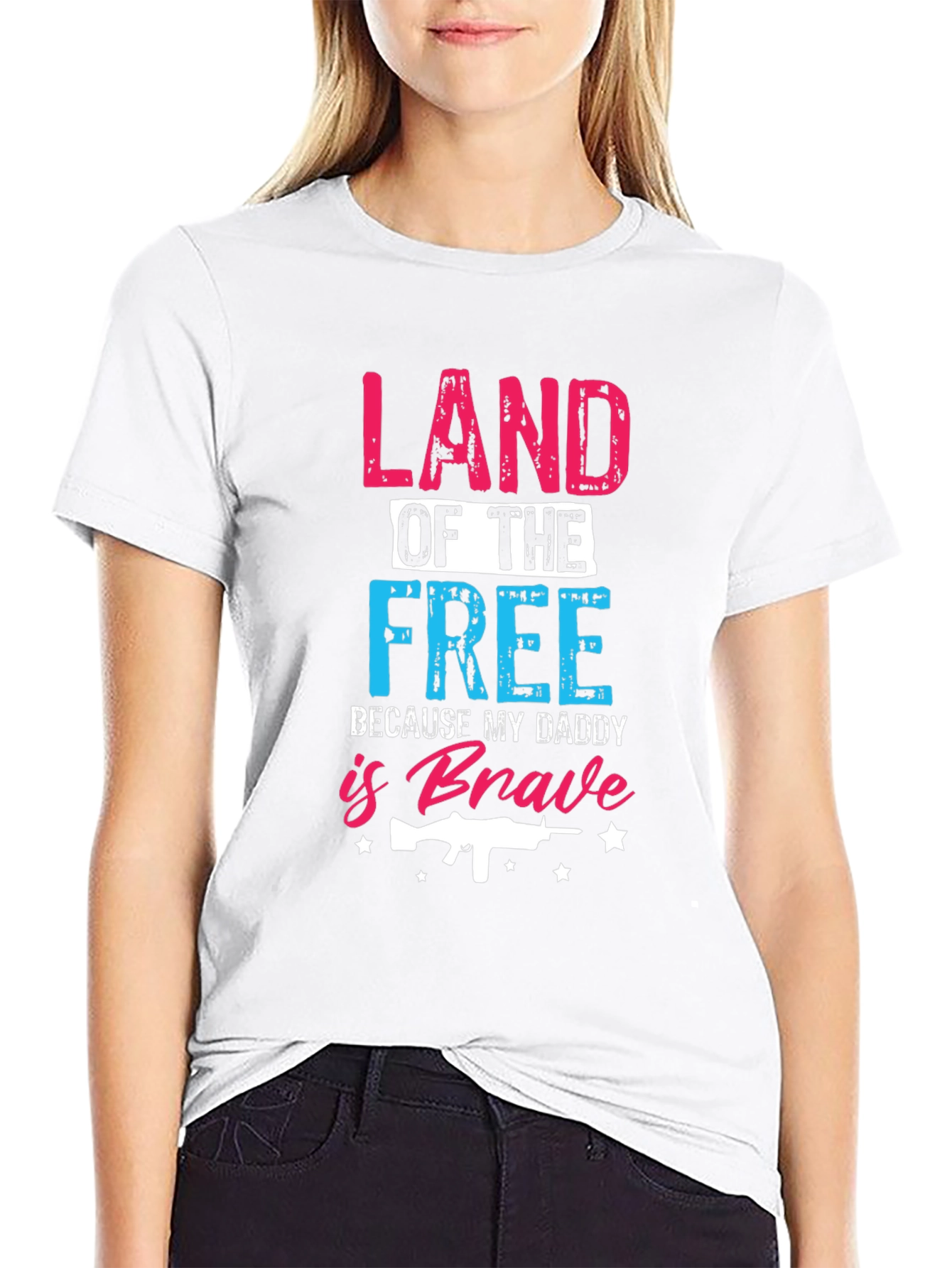 Land of the Free Daddy Brave T-Shirt