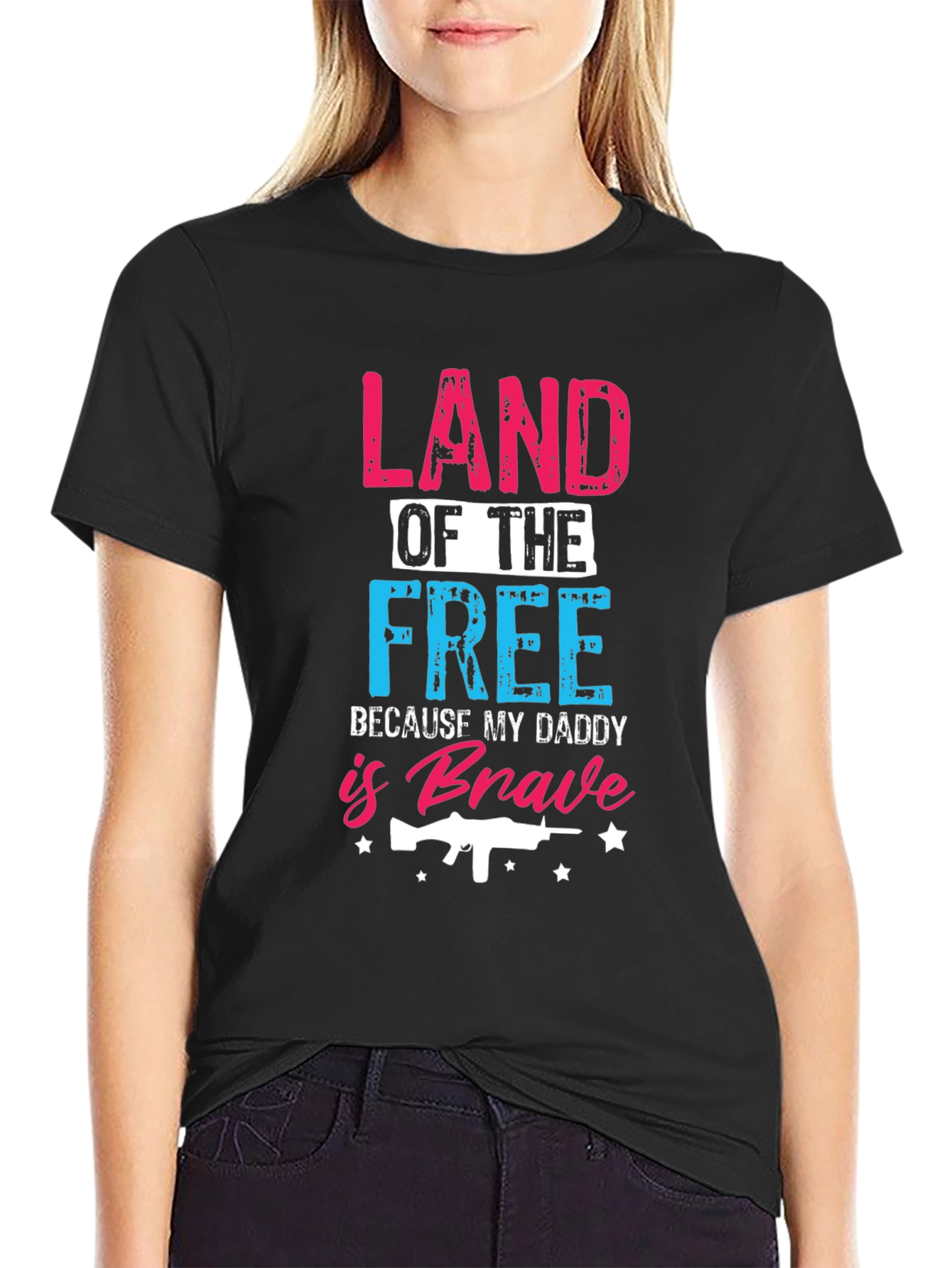 Land of the Free Daddy Brave T-Shirt