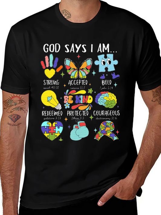 God Says I Am T-Shirt: Autism Awareness